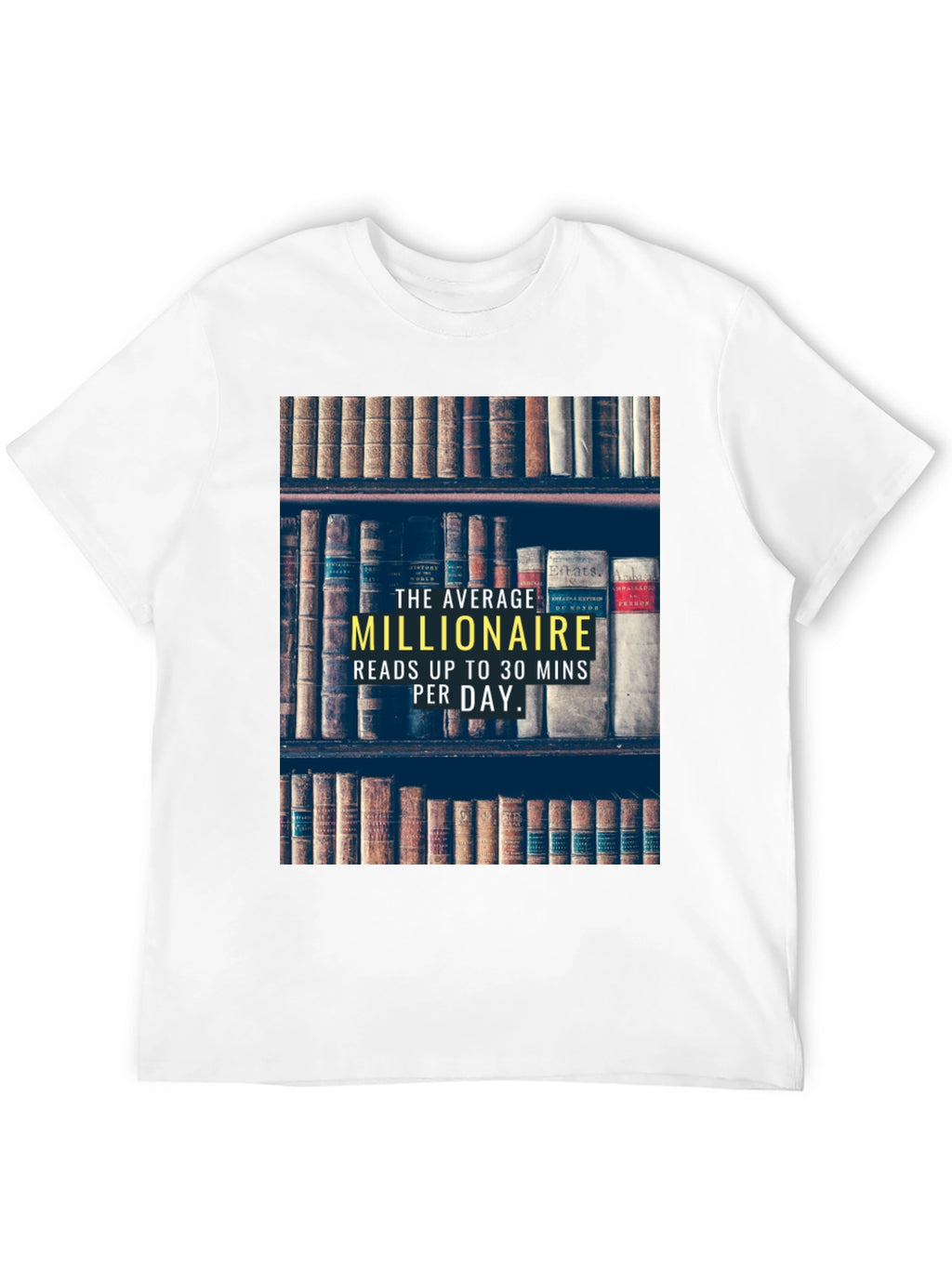 Millionaire Reads T-Shirt | Smart Casual Book Lover Tee