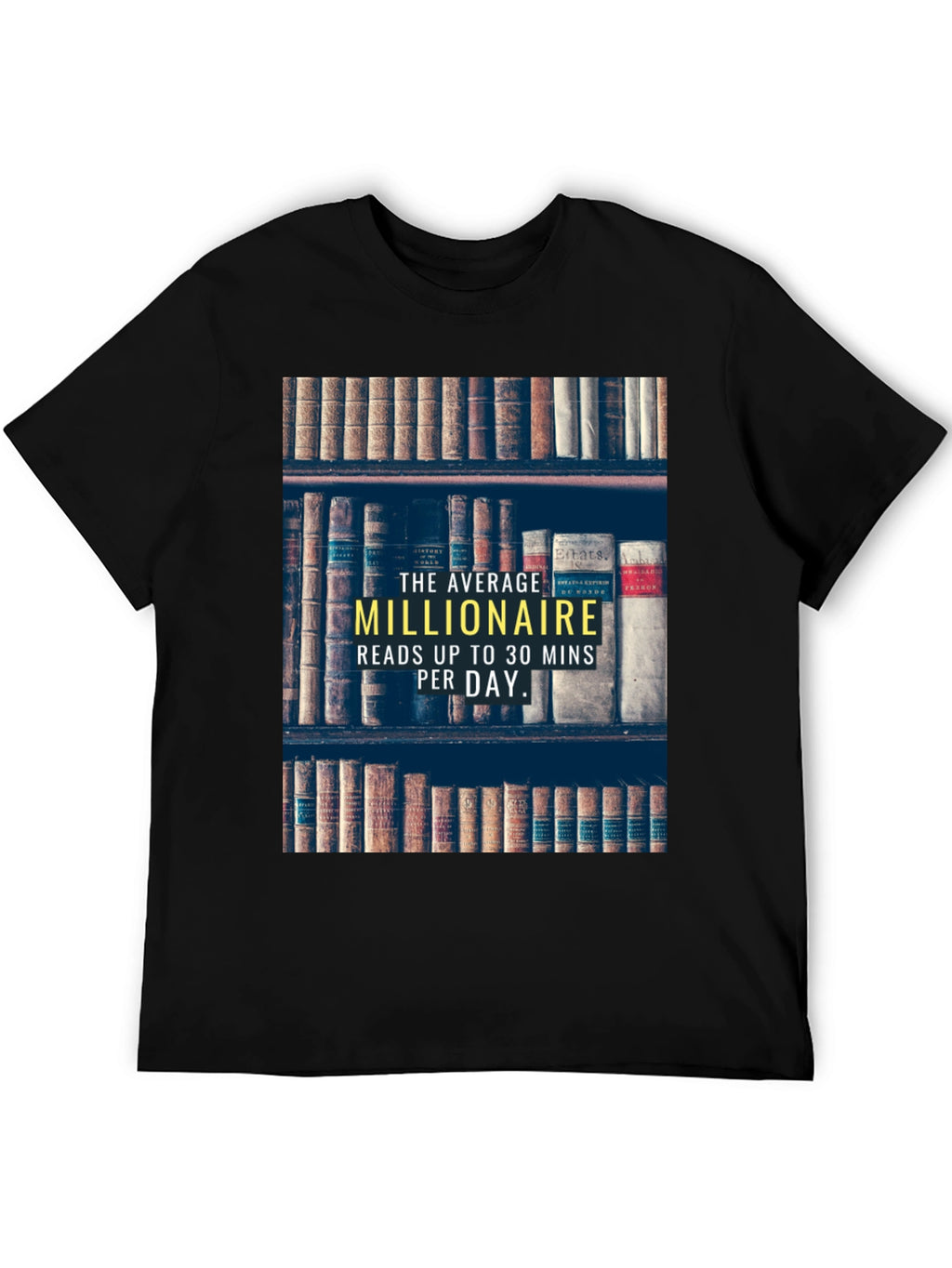 Millionaire Reads T-Shirt | Smart Casual Book Lover Tee