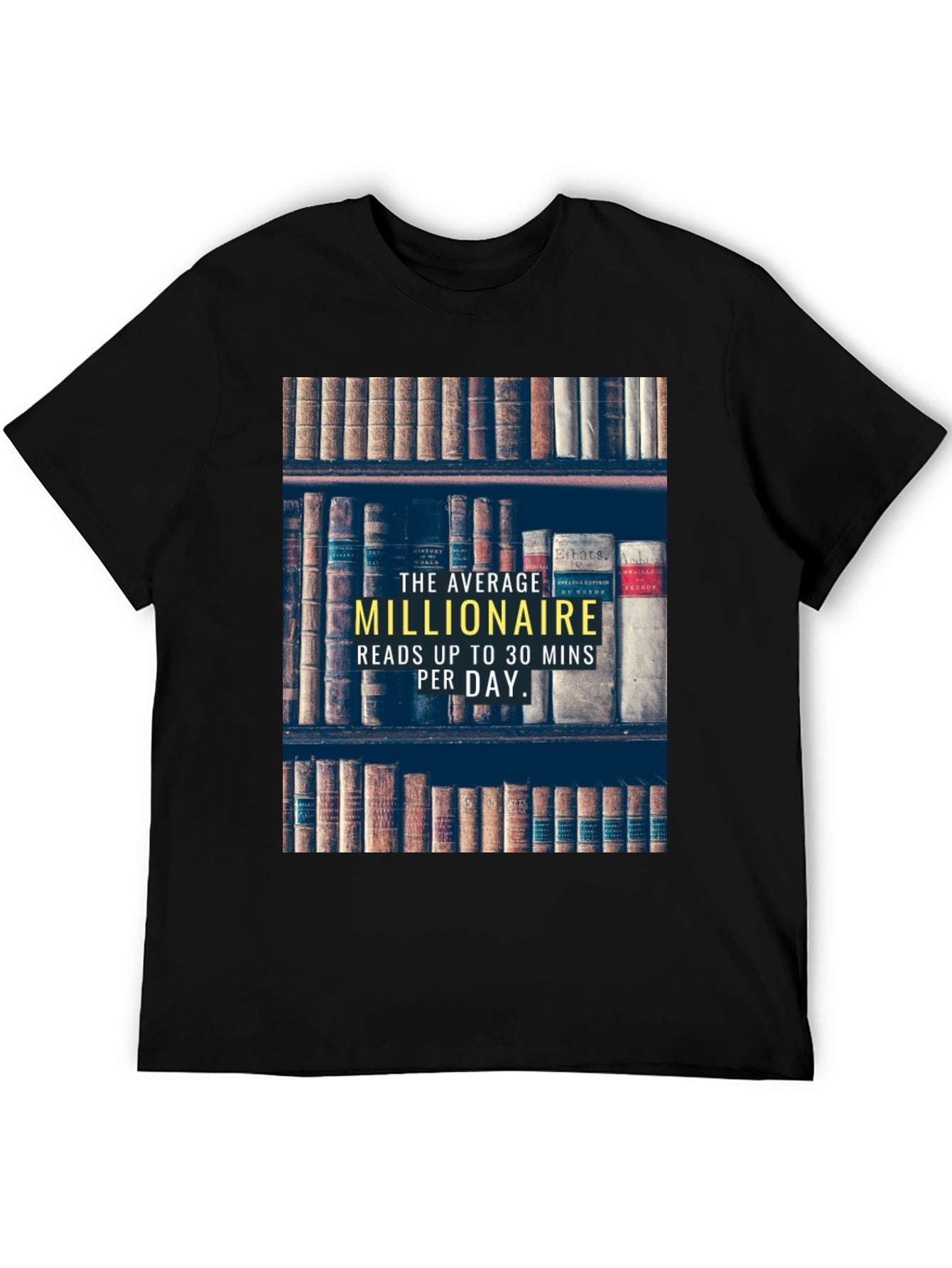 Millionaire Reads T-Shirt | Smart Casual Book Lover Tee