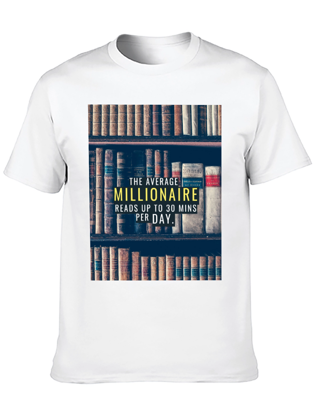 Millionaire Reads T-Shirt | Smart Casual Book Lover Tee