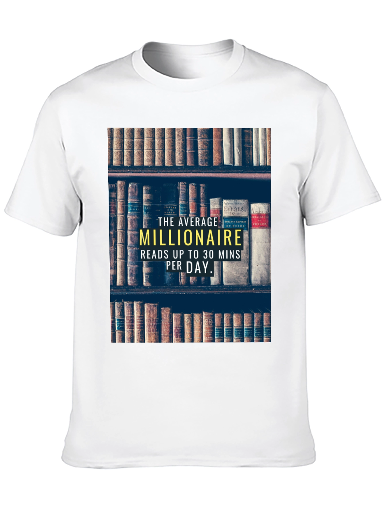 Millionaire Reads T-Shirt | Smart Casual Book Lover Tee