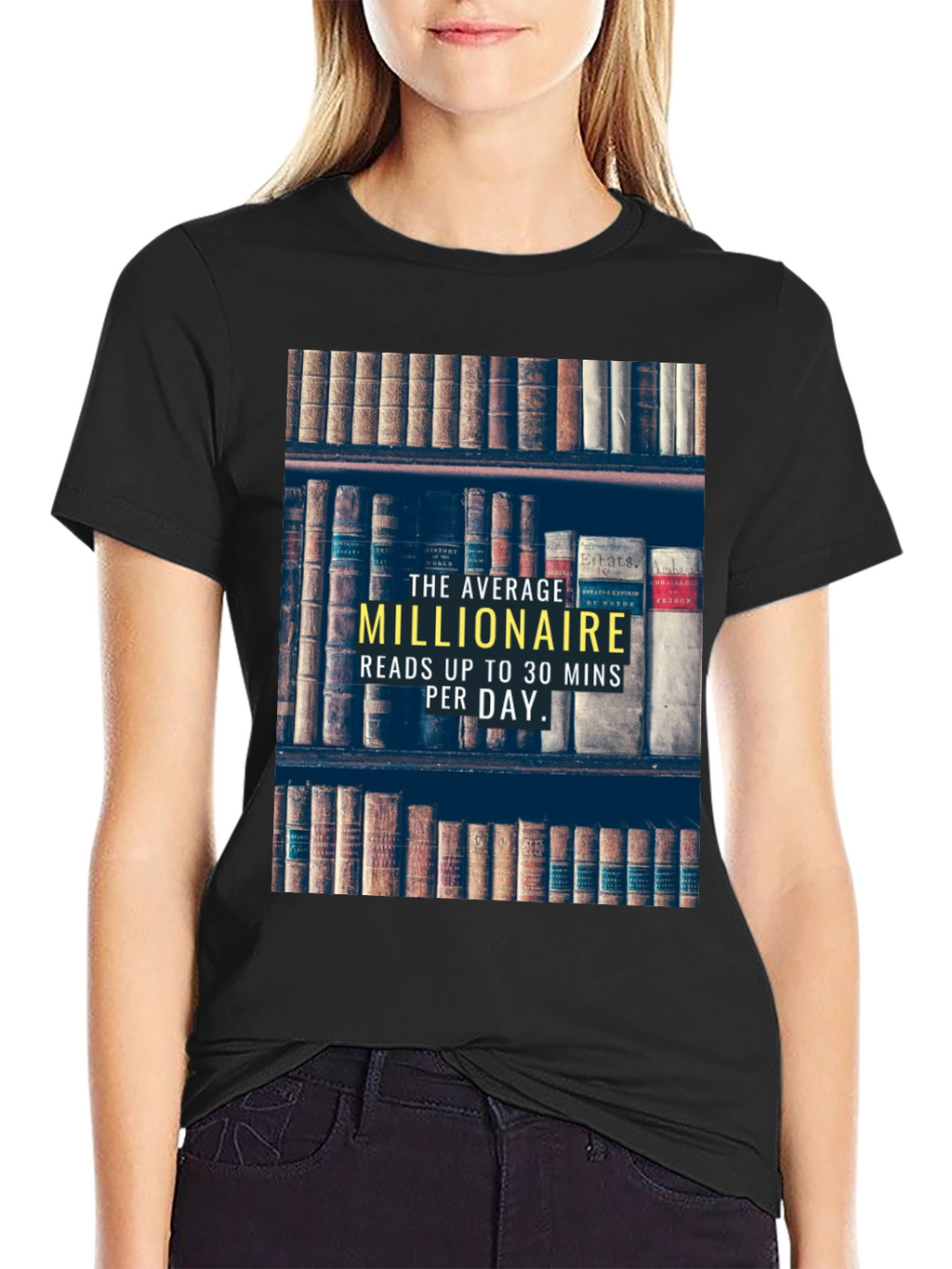 Millionaire Reads T-Shirt | Smart Casual Book Lover Tee