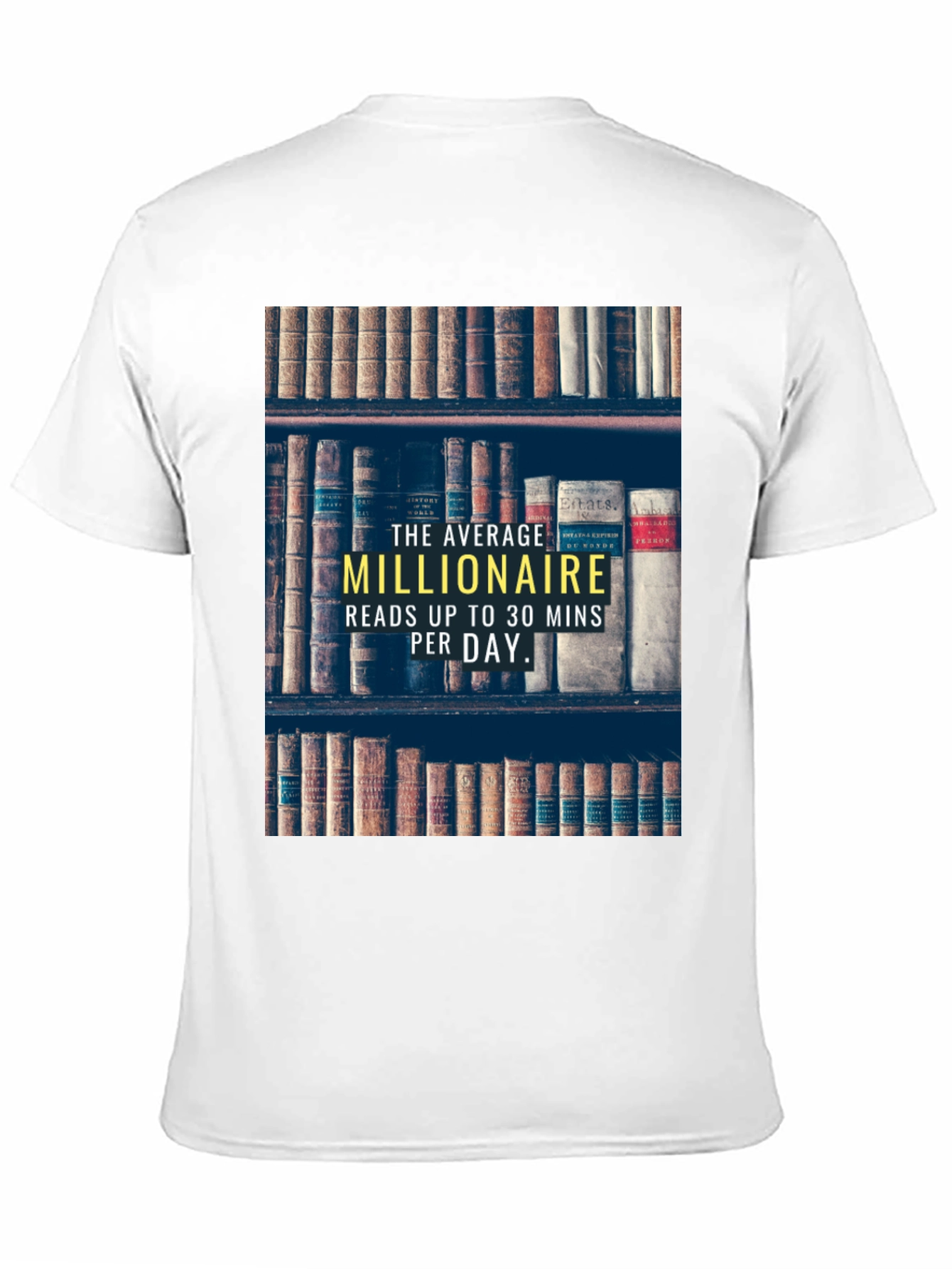 Millionaire Reads T-Shirt | Smart Casual Book Lover Tee