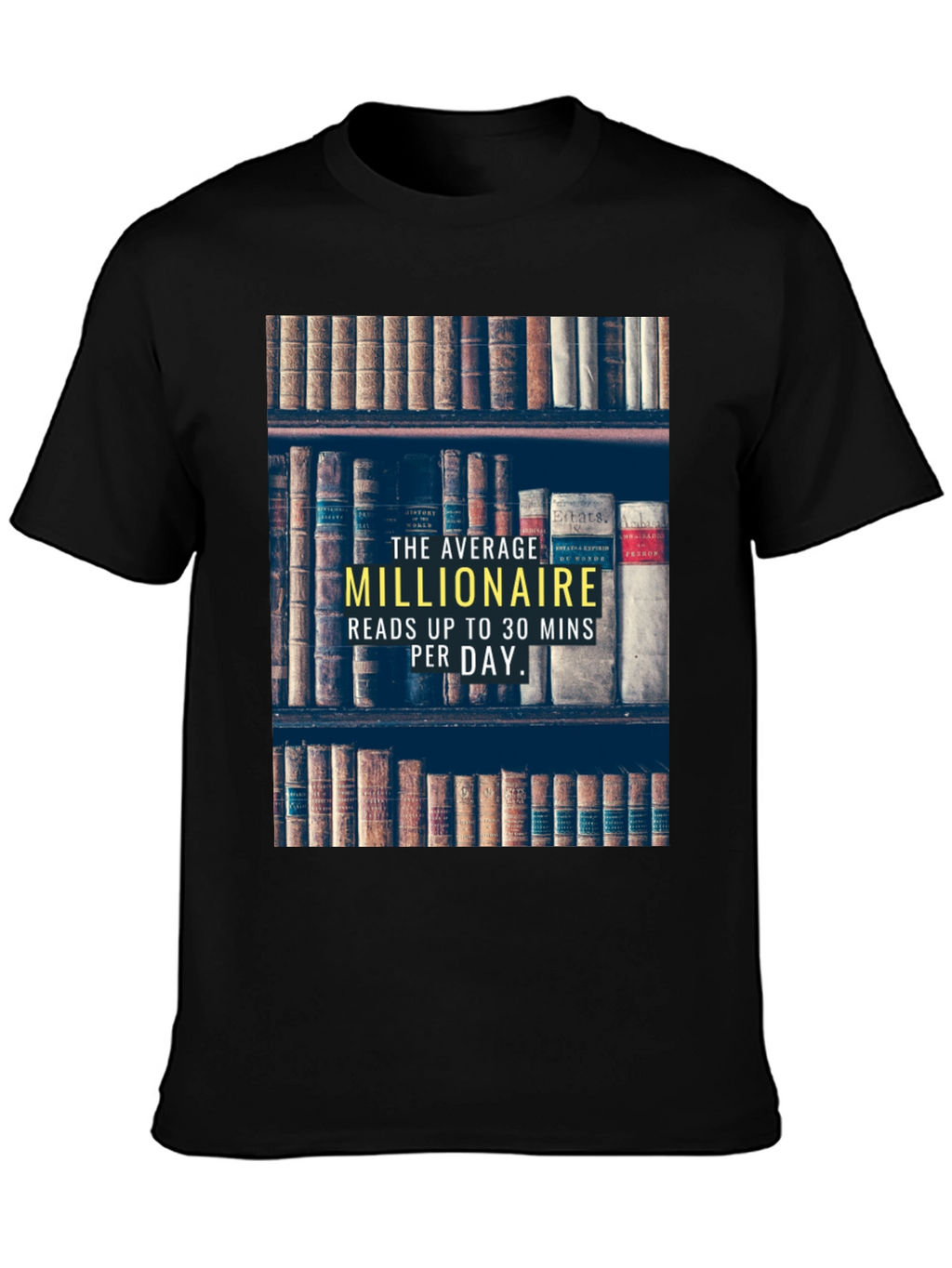 Millionaire Reads T-Shirt | Smart Casual Book Lover Tee