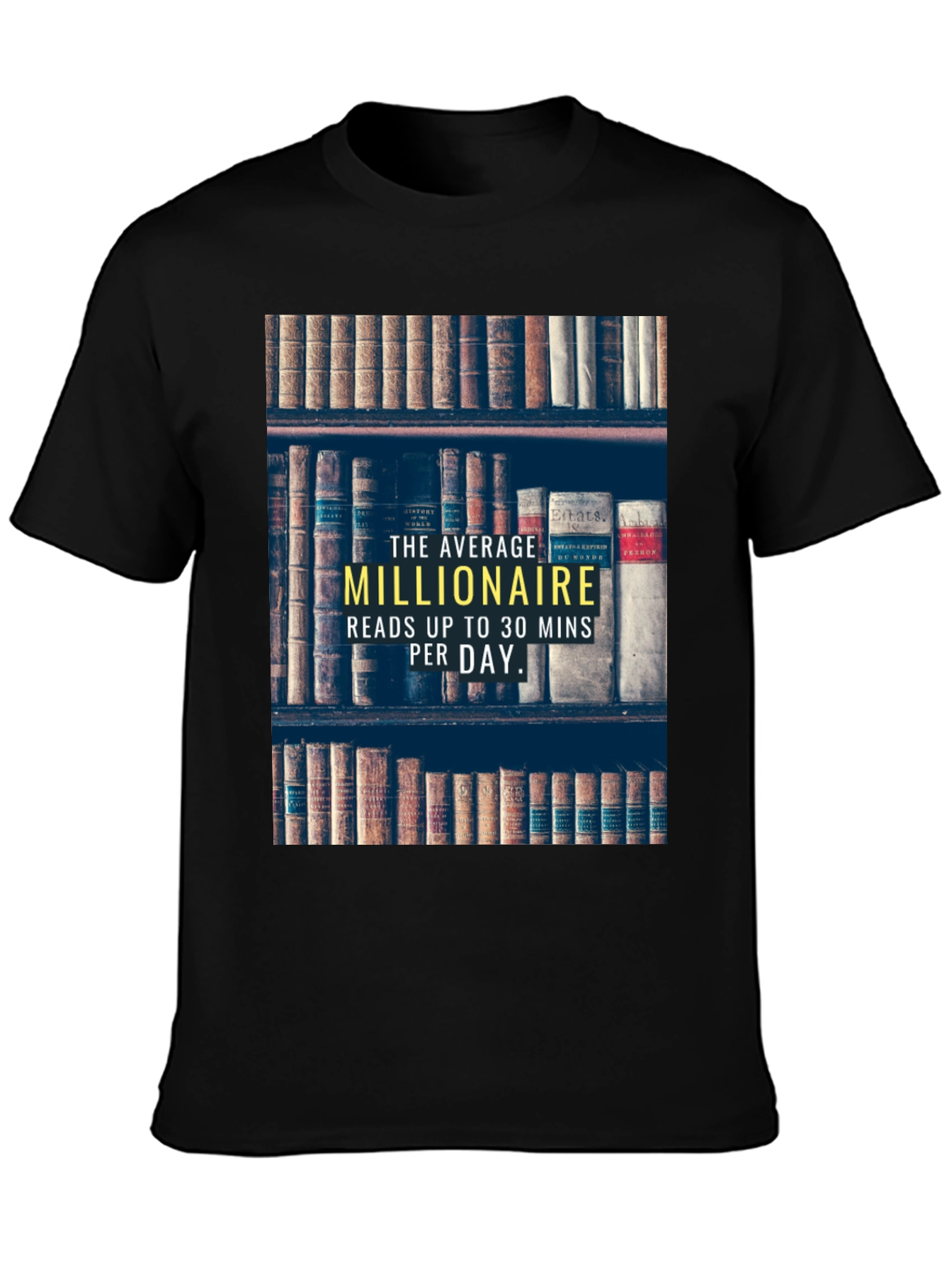 Millionaire Reads T-Shirt | Smart Casual Book Lover Tee