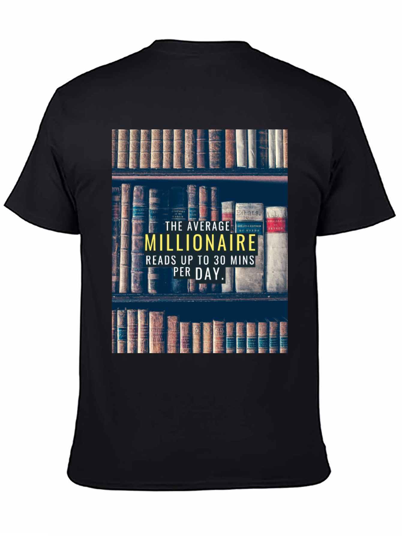 Millionaire Reads T-Shirt | Smart Casual Book Lover Tee