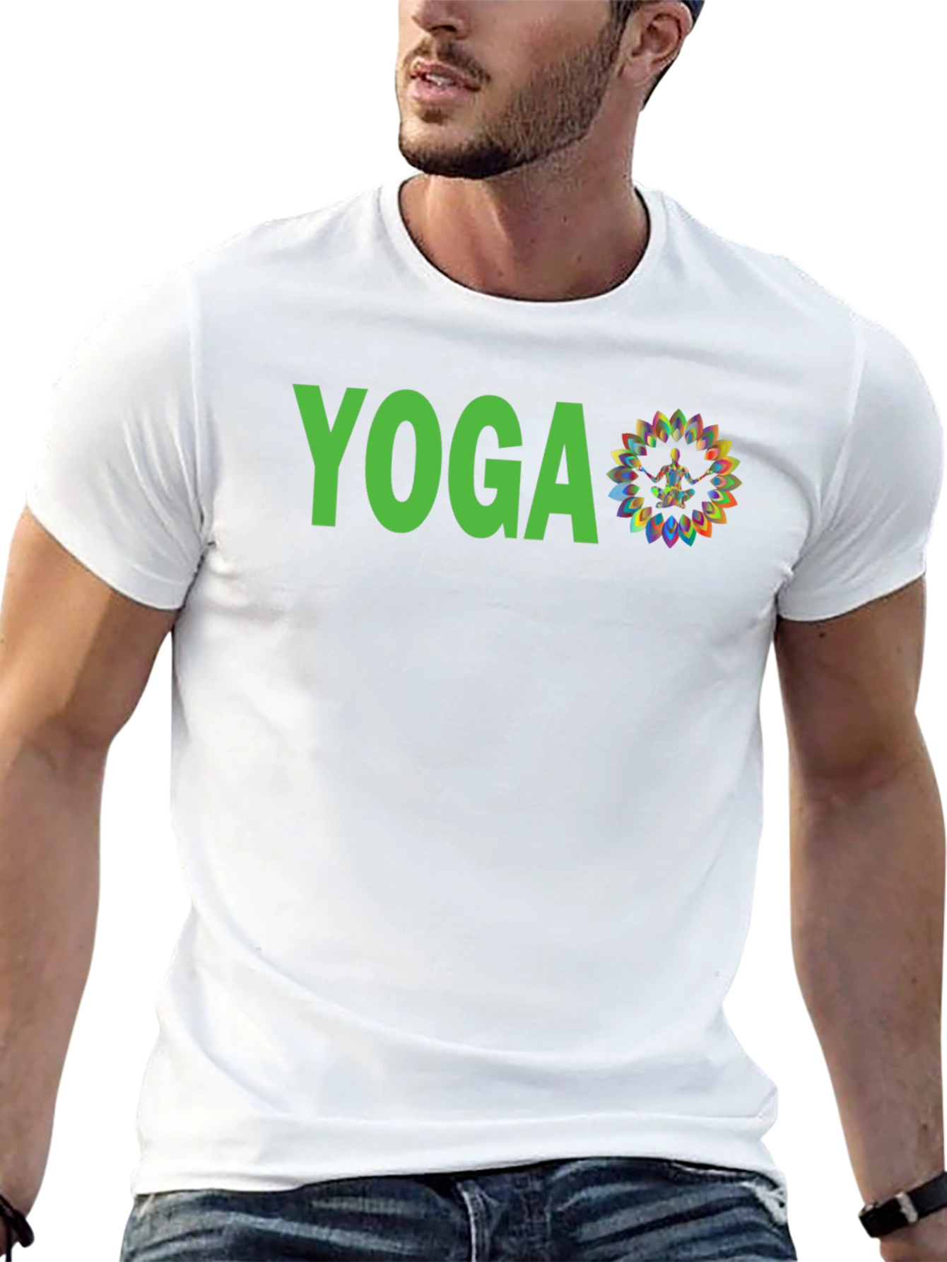 Yoga Graphic Print Tee - Black