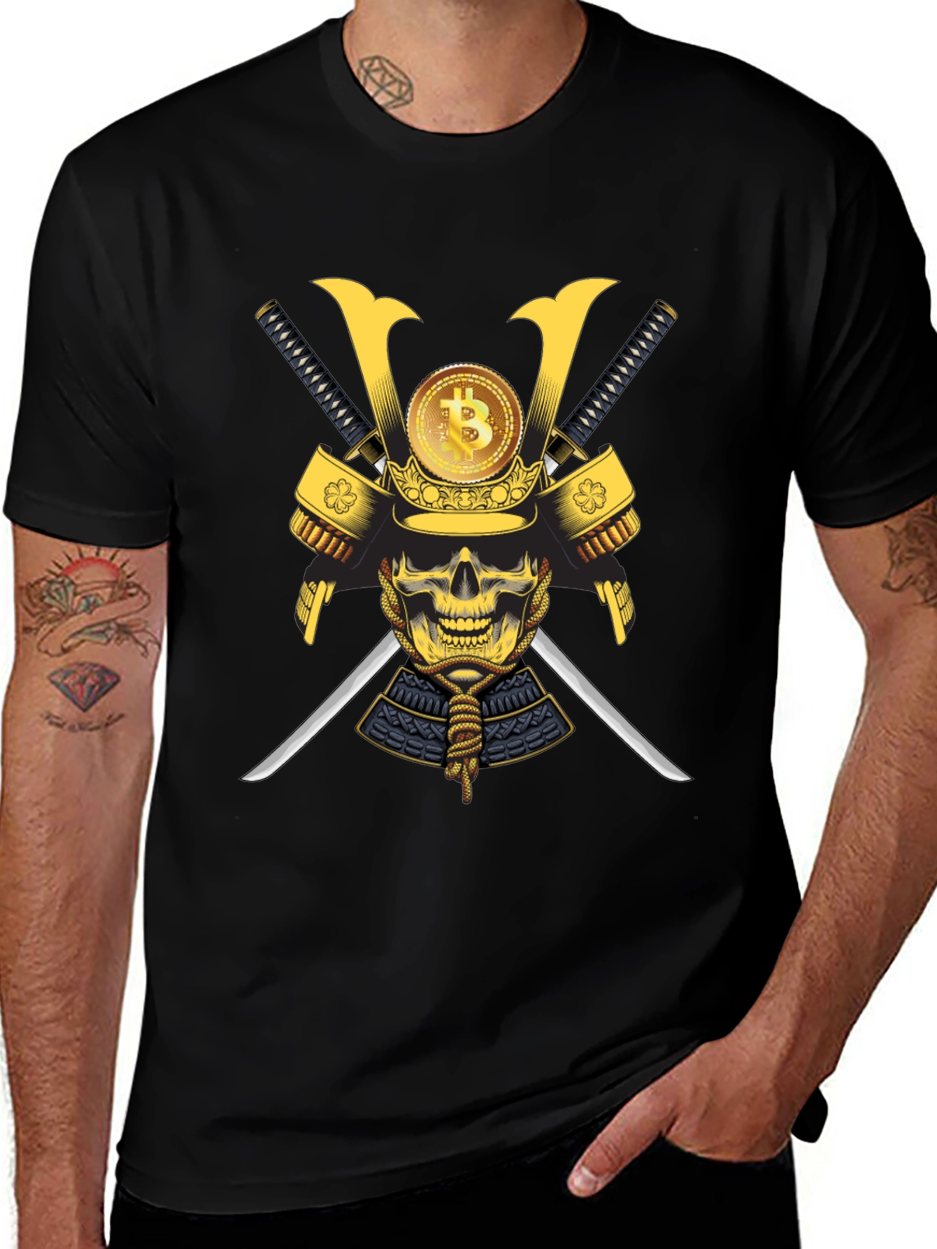 Bitcoin Samurai Skull T-Shirt
