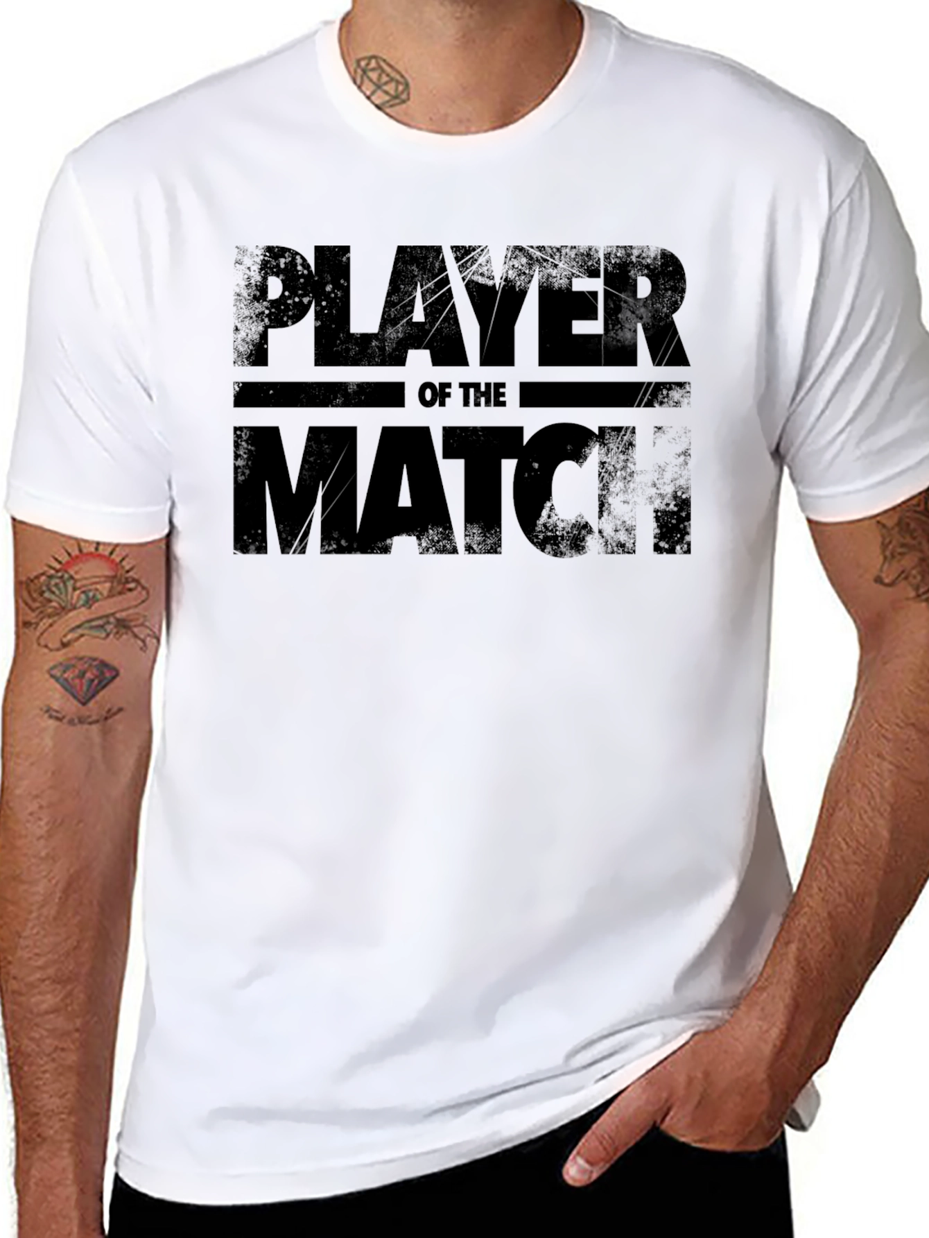 Player of the Match Black Graphic T-Shirt