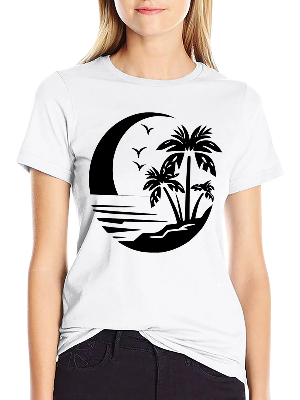 Tropical Paradise Black T-Shirt