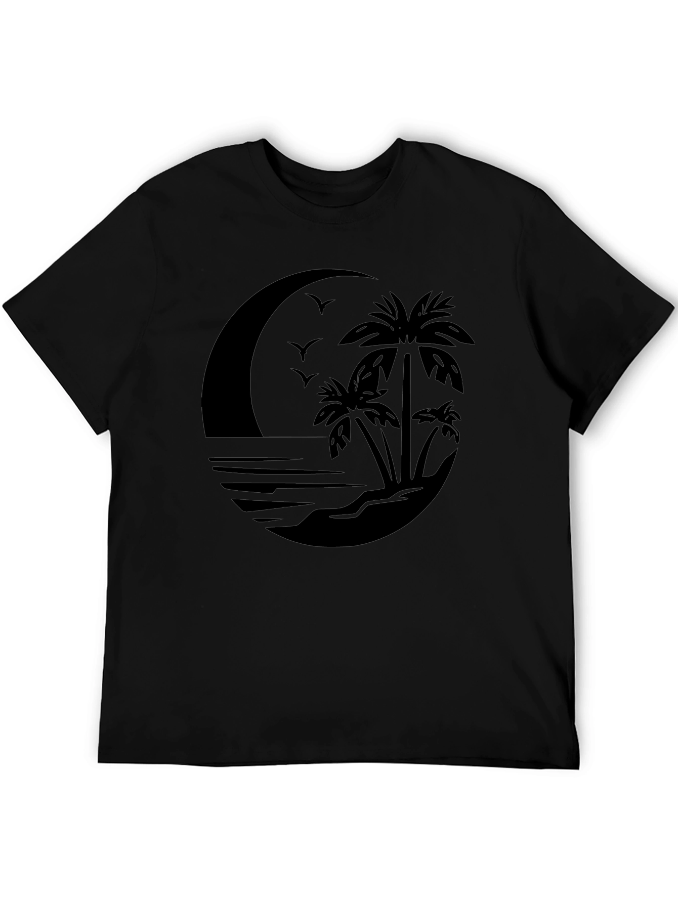 Tropical Paradise Black T-Shirt