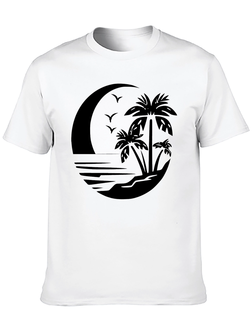 Tropical Paradise Black T-Shirt