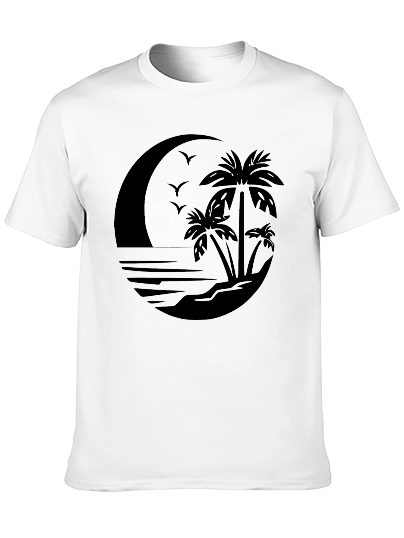 Tropical Paradise Black T-Shirt