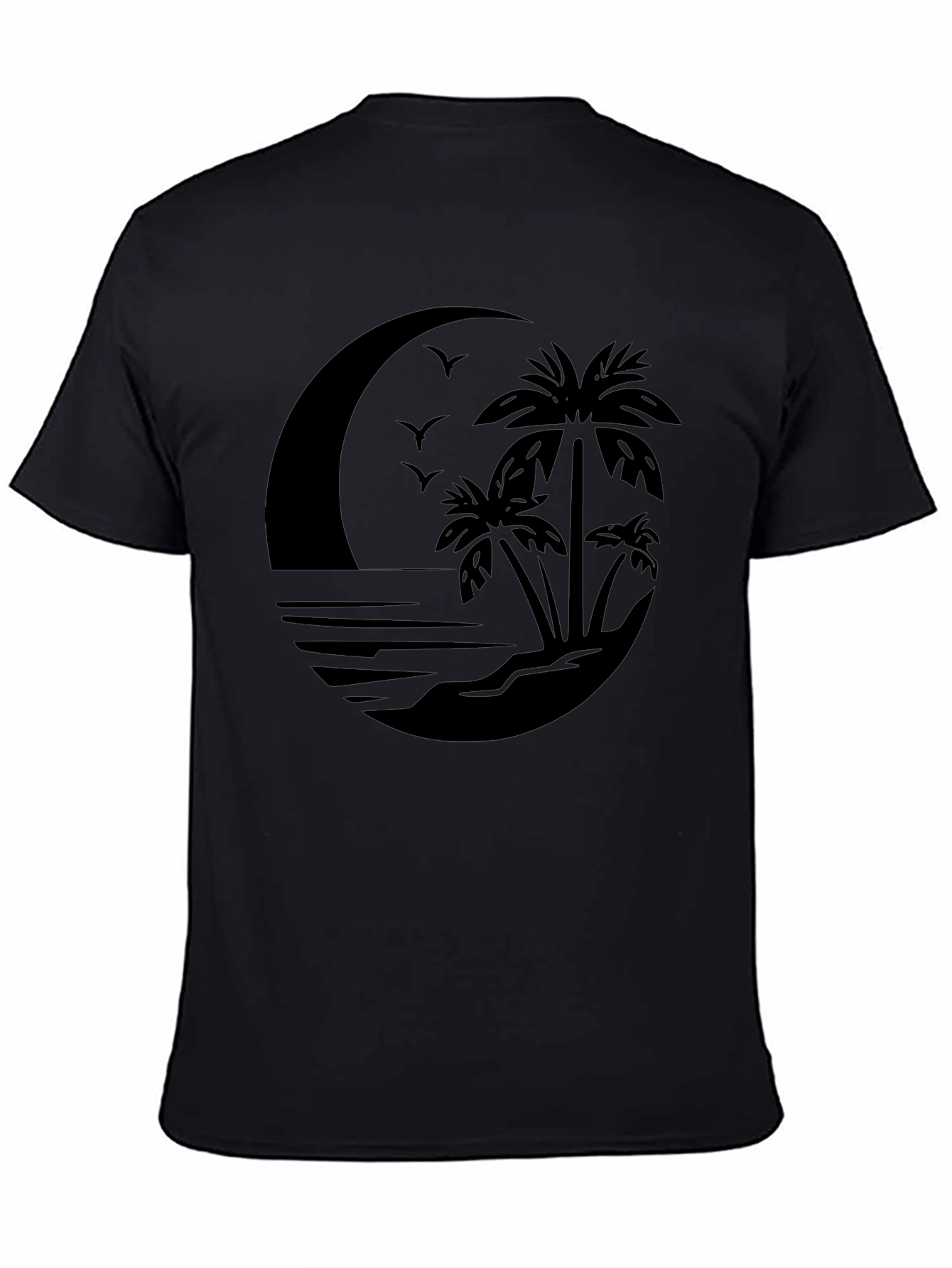Tropical Paradise Black T-Shirt