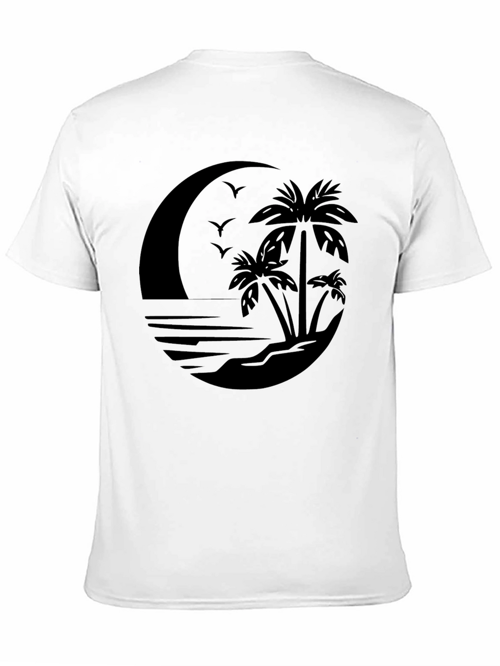 Tropical Paradise Black T-Shirt