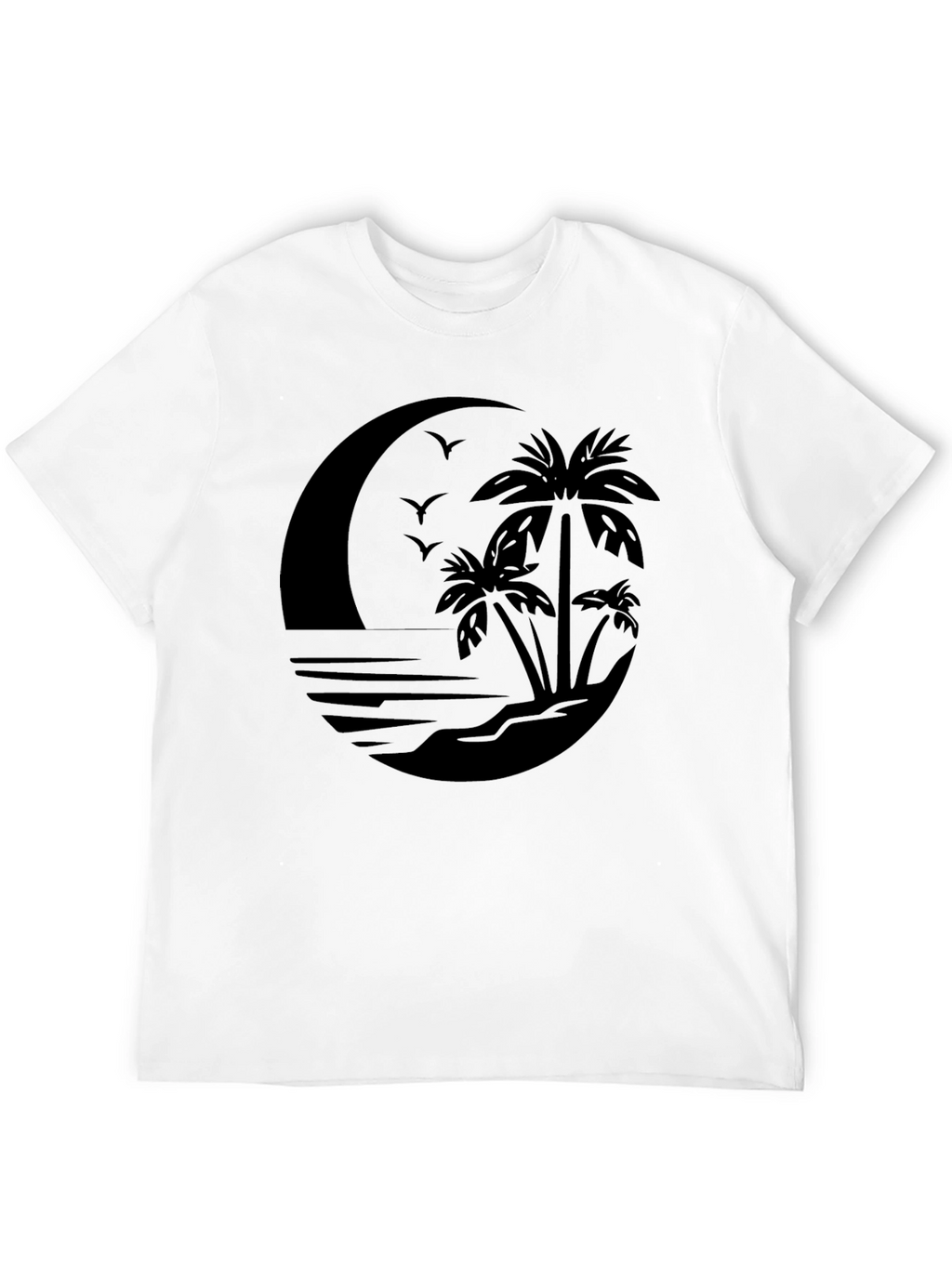 Tropical Paradise Black T-Shirt