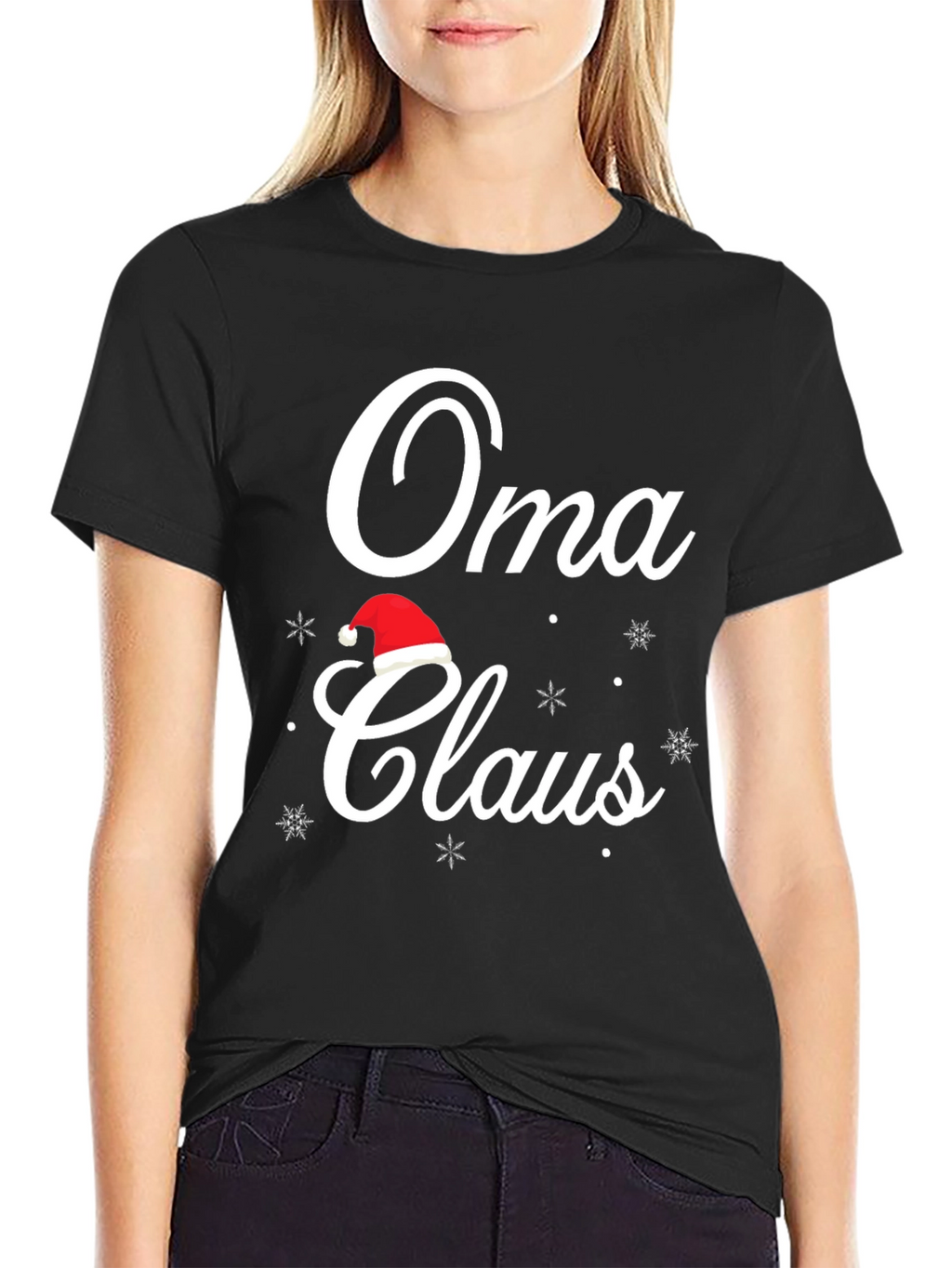 Oma Claus Christmas T-Shirt Holiday Tee