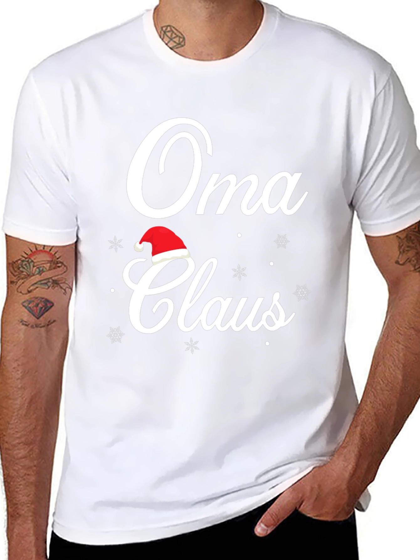 Oma Claus Christmas T-Shirt Holiday Tee