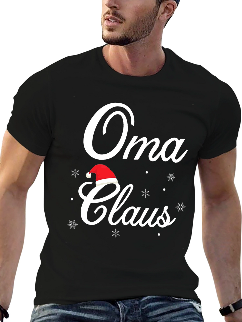 Oma Claus Christmas T-Shirt Holiday Tee