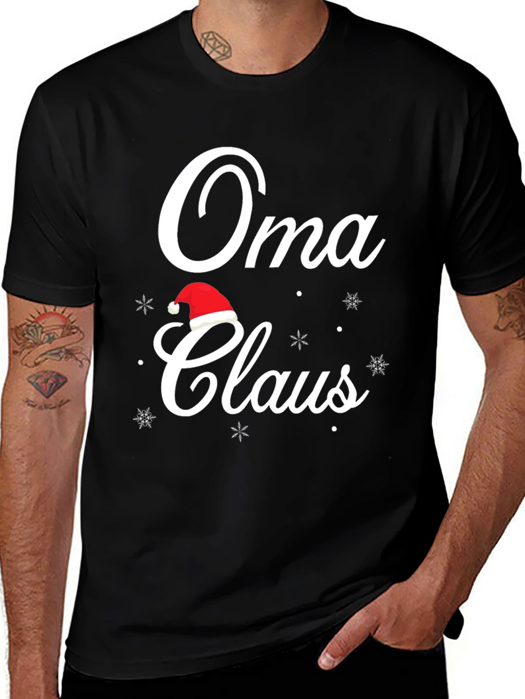 Oma Claus Christmas T-Shirt Holiday Tee
