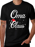 Oma Claus Christmas T-Shirt Holiday Tee