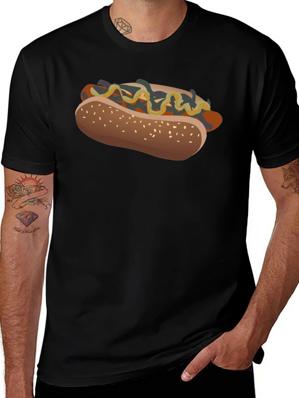 Hot Dog Graphic T-Shirt - Unisex Casual Tee