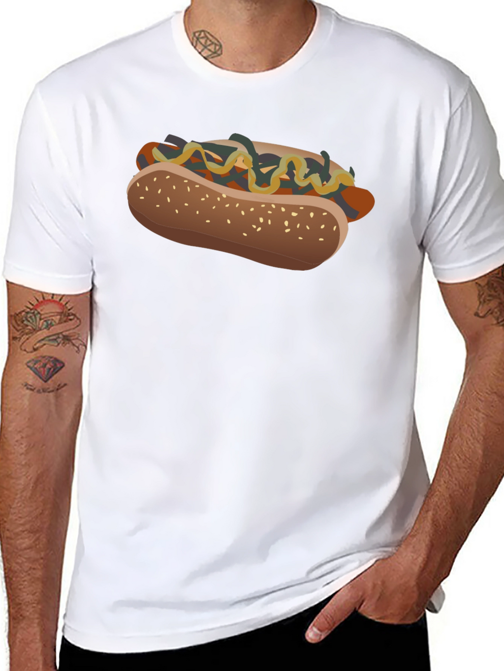 Hot Dog Graphic T-Shirt - Unisex Casual Tee