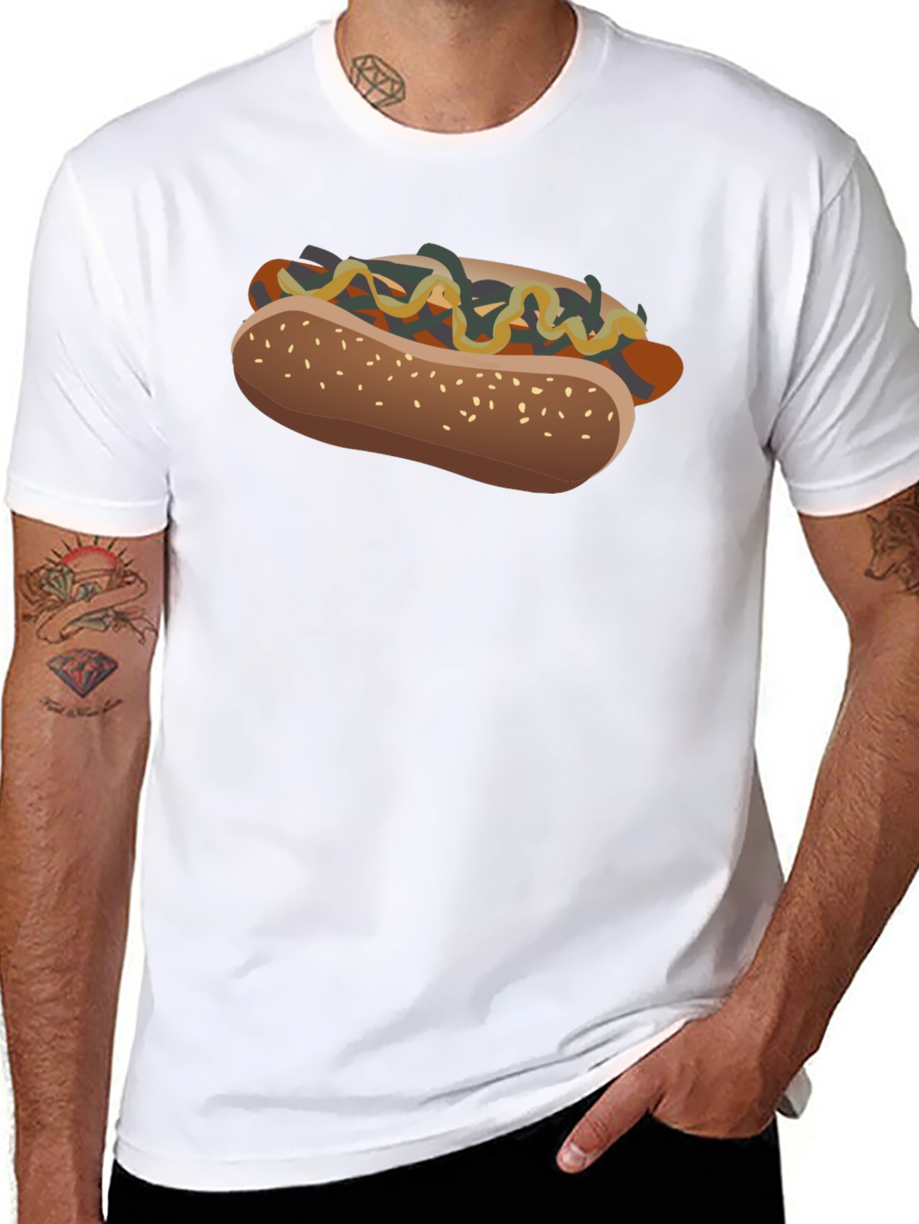 Hot Dog Graphic T-Shirt - Unisex Casual Tee