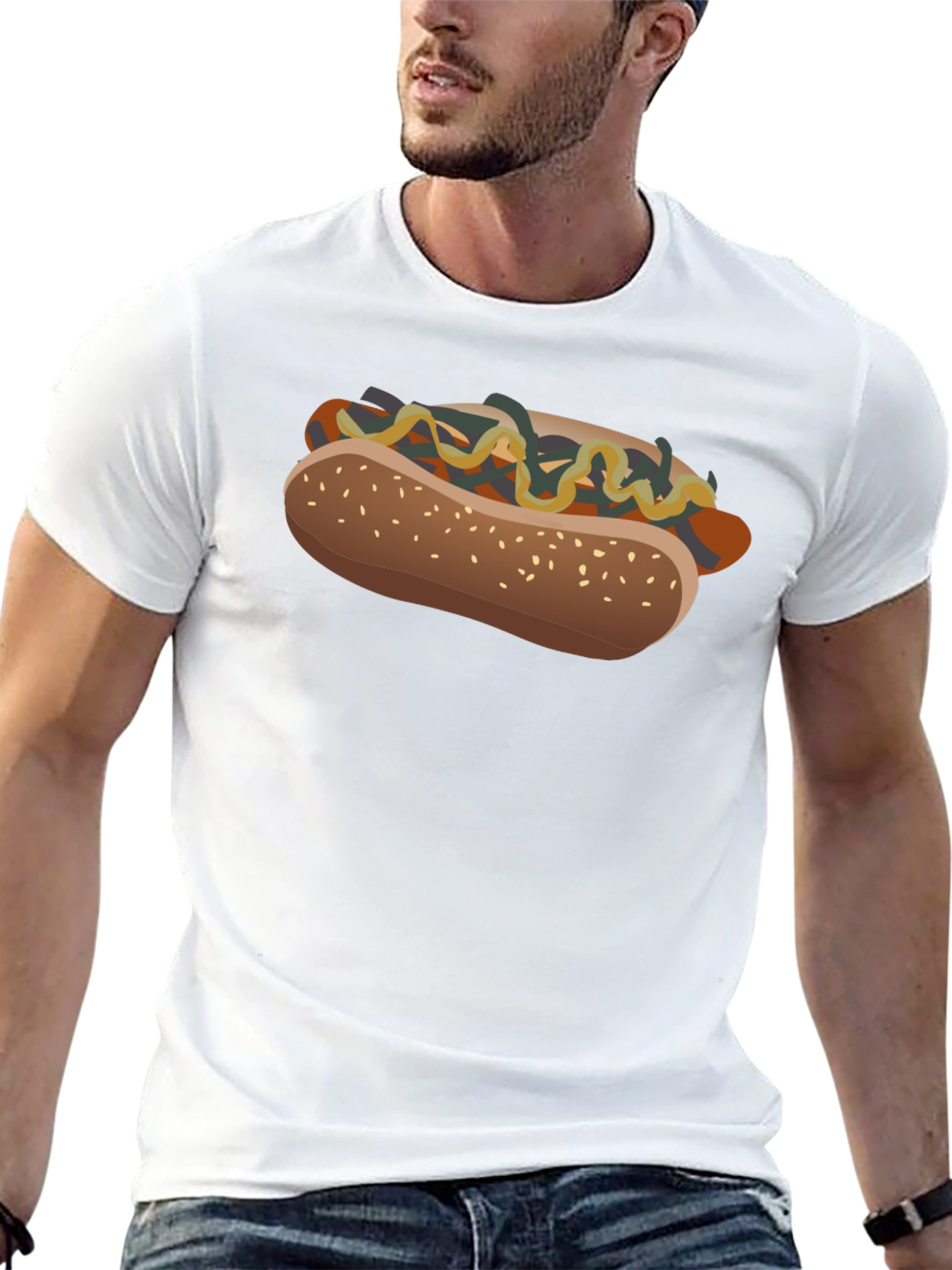 Hot Dog Graphic T-Shirt - Unisex Casual Tee