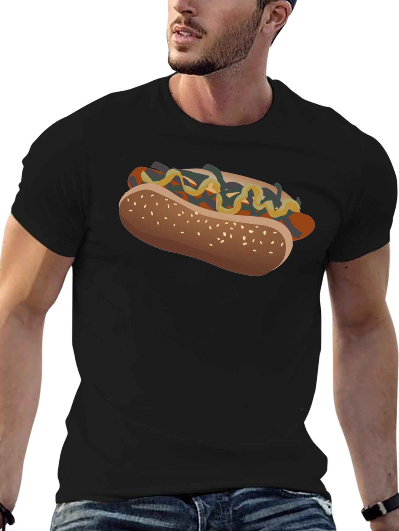 Hot Dog Graphic T-Shirt - Unisex Casual Tee