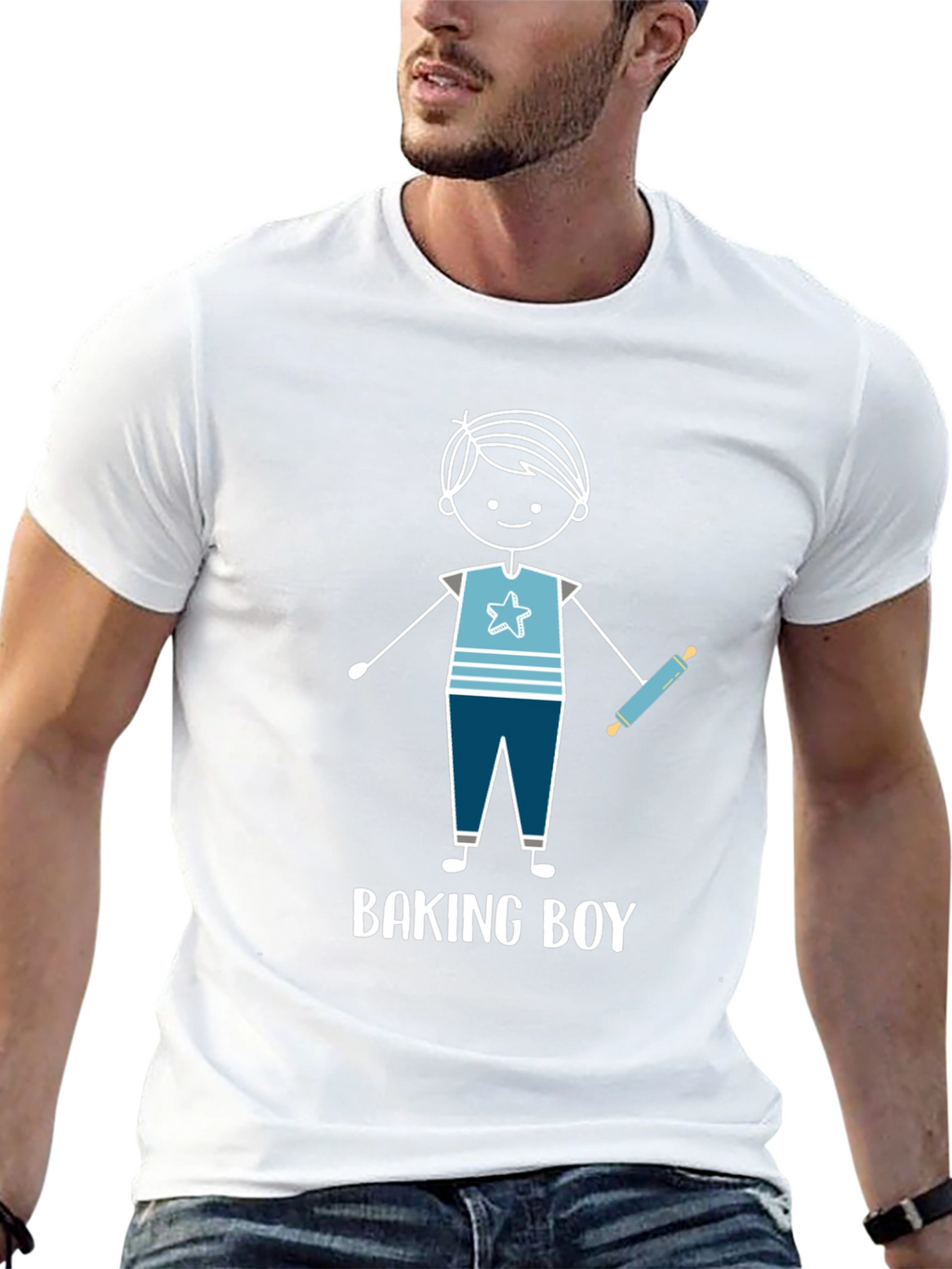 Baking Boy Graphic Tee - Cute Baker Design