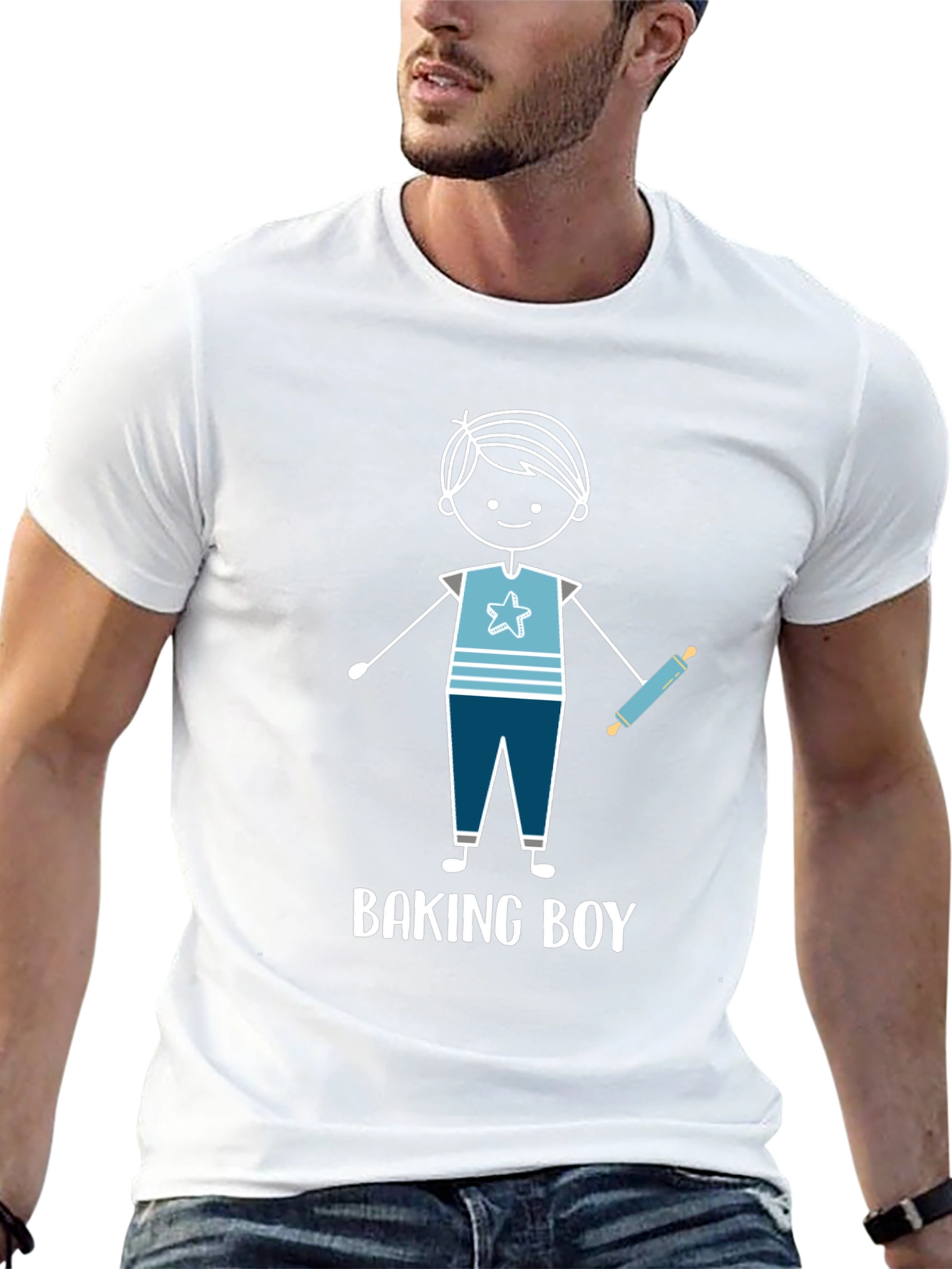 Baking Boy Graphic Tee - Cute Baker Design