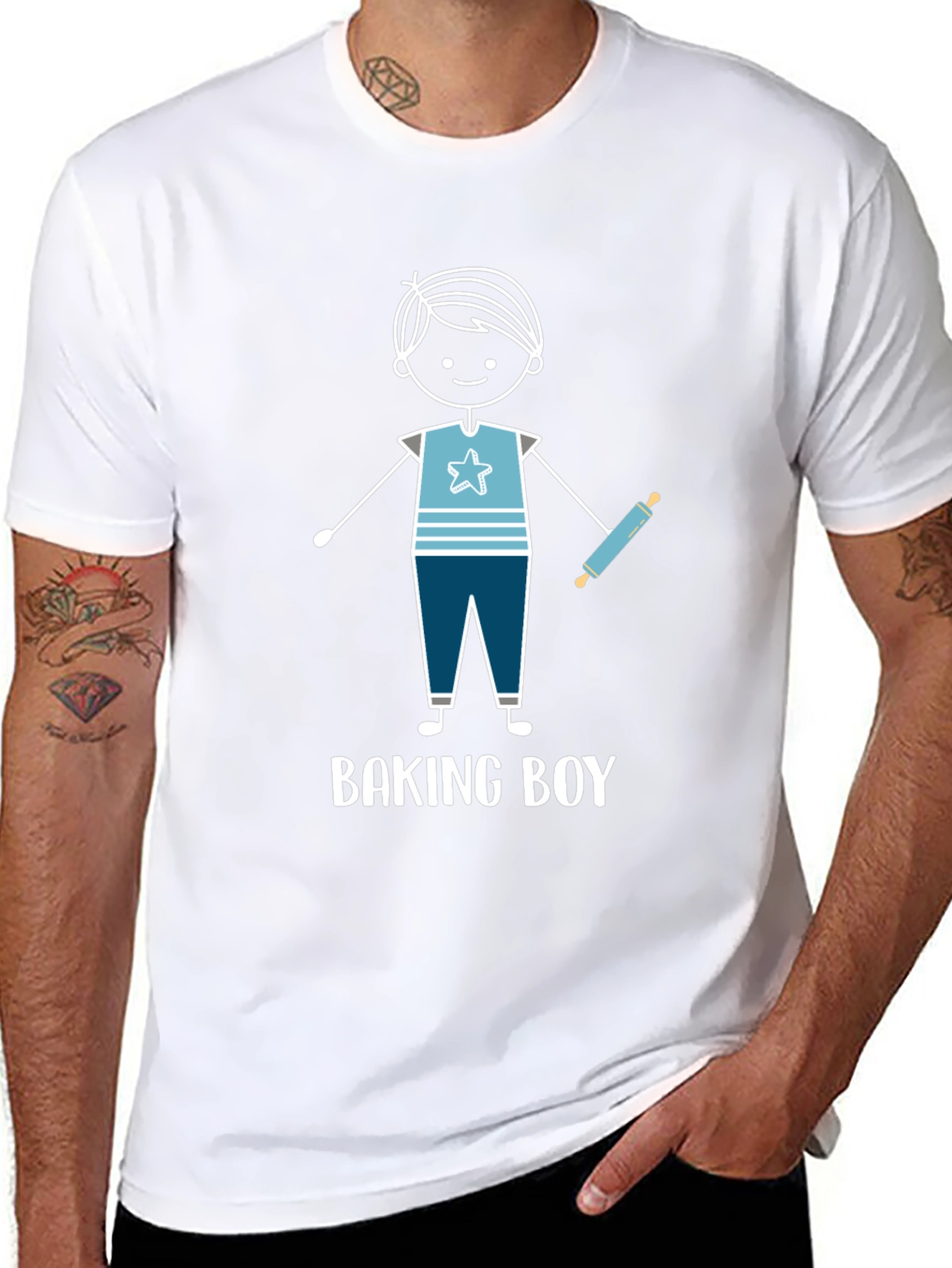 Baking Boy Graphic Tee - Cute Baker Design