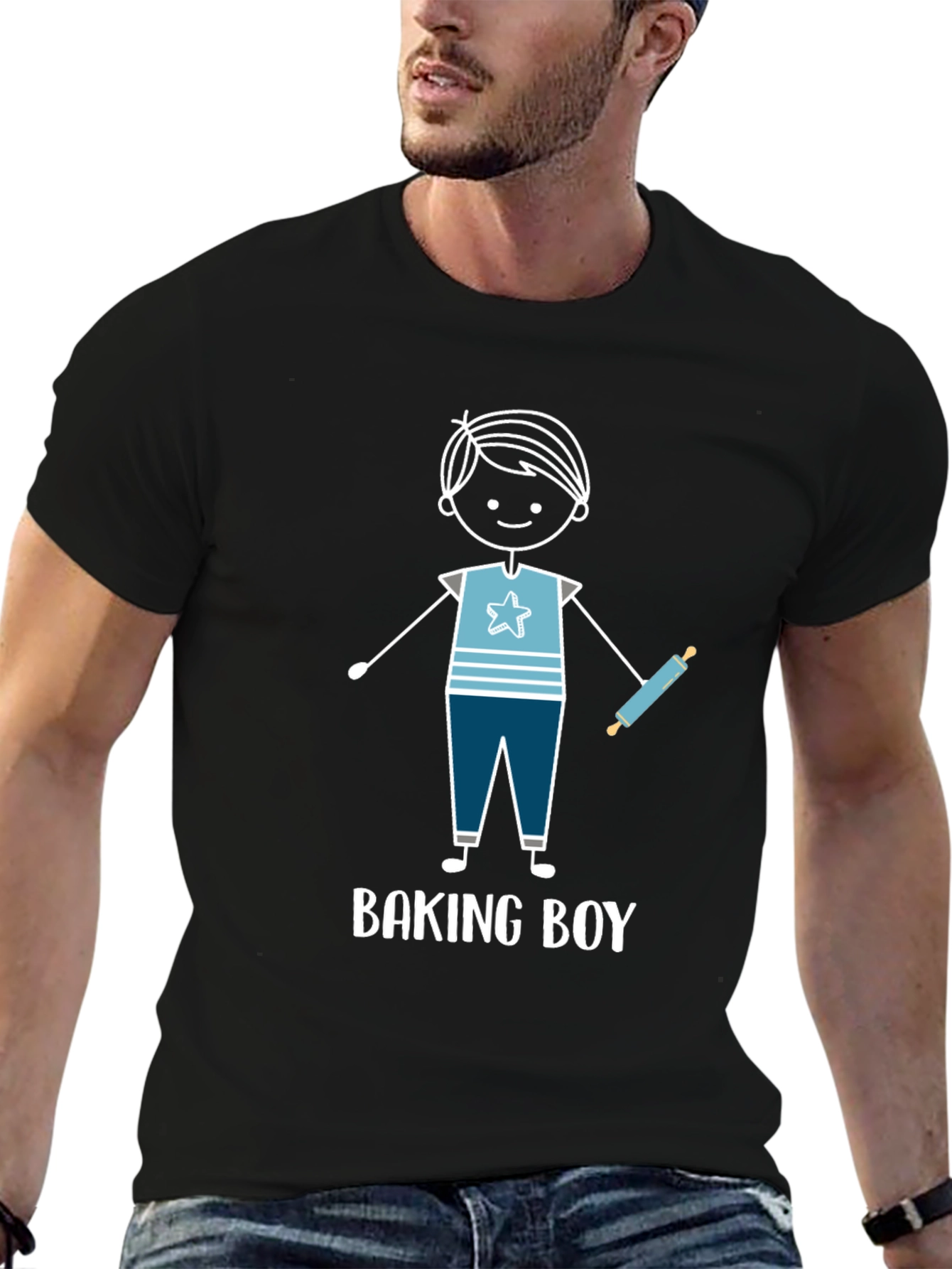 Baking Boy Graphic Tee - Cute Baker Design