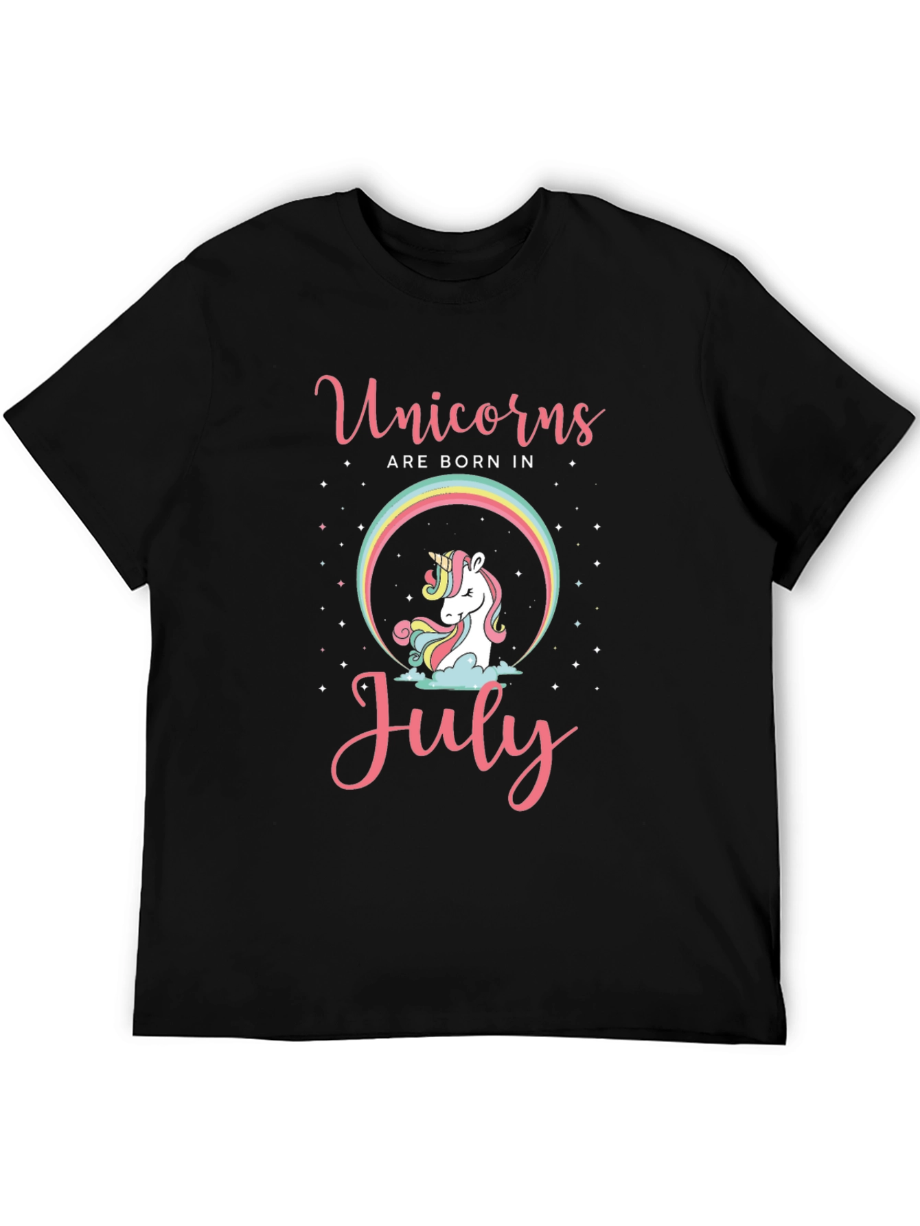 Unicorns Born in July T-Shirt - Birthday Gift