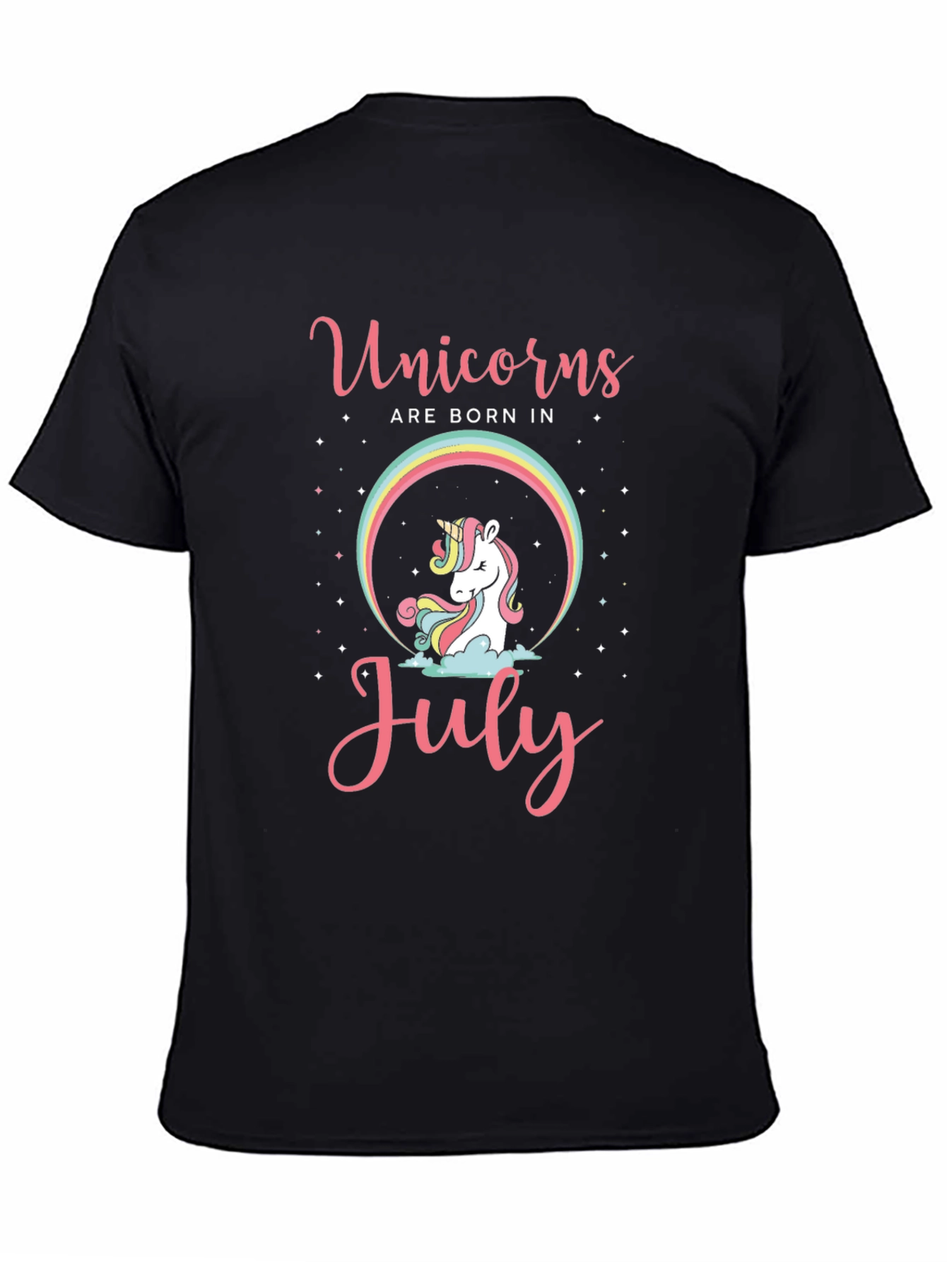 Unicorns Born in July T-Shirt - Birthday Gift