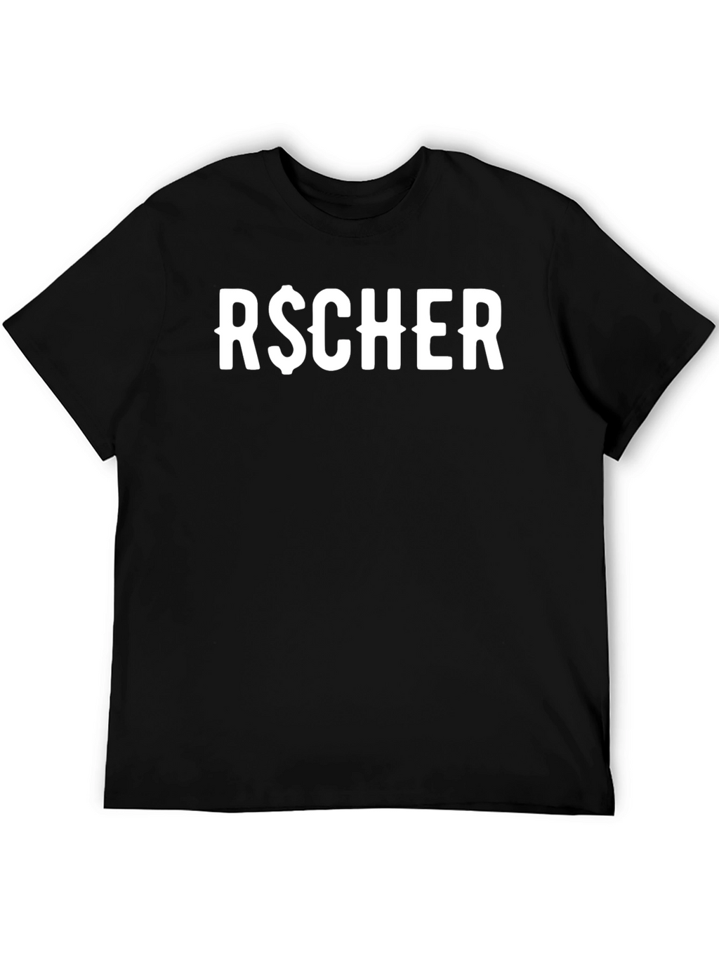 R$CHER Black Graphic Tee - Bold Streetwear Style