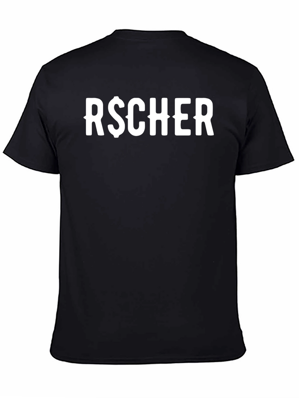 R$CHER Black Graphic Tee - Bold Streetwear Style