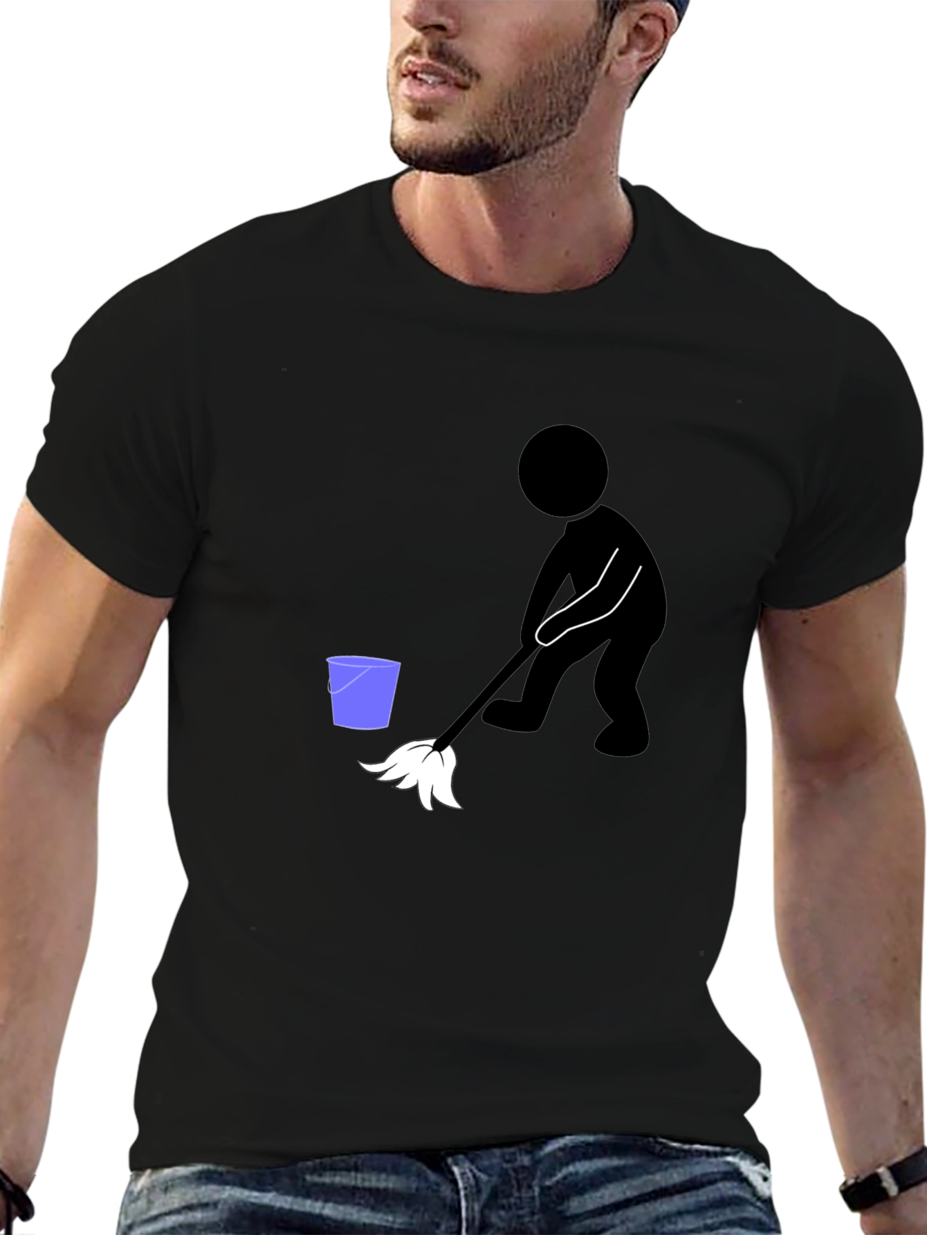 Funny Cleaning Crew Black T-Shirt