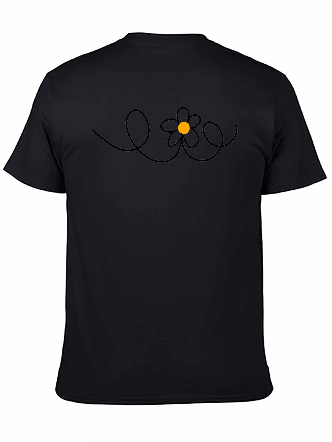 Daisy Doodle Black T-Shirt