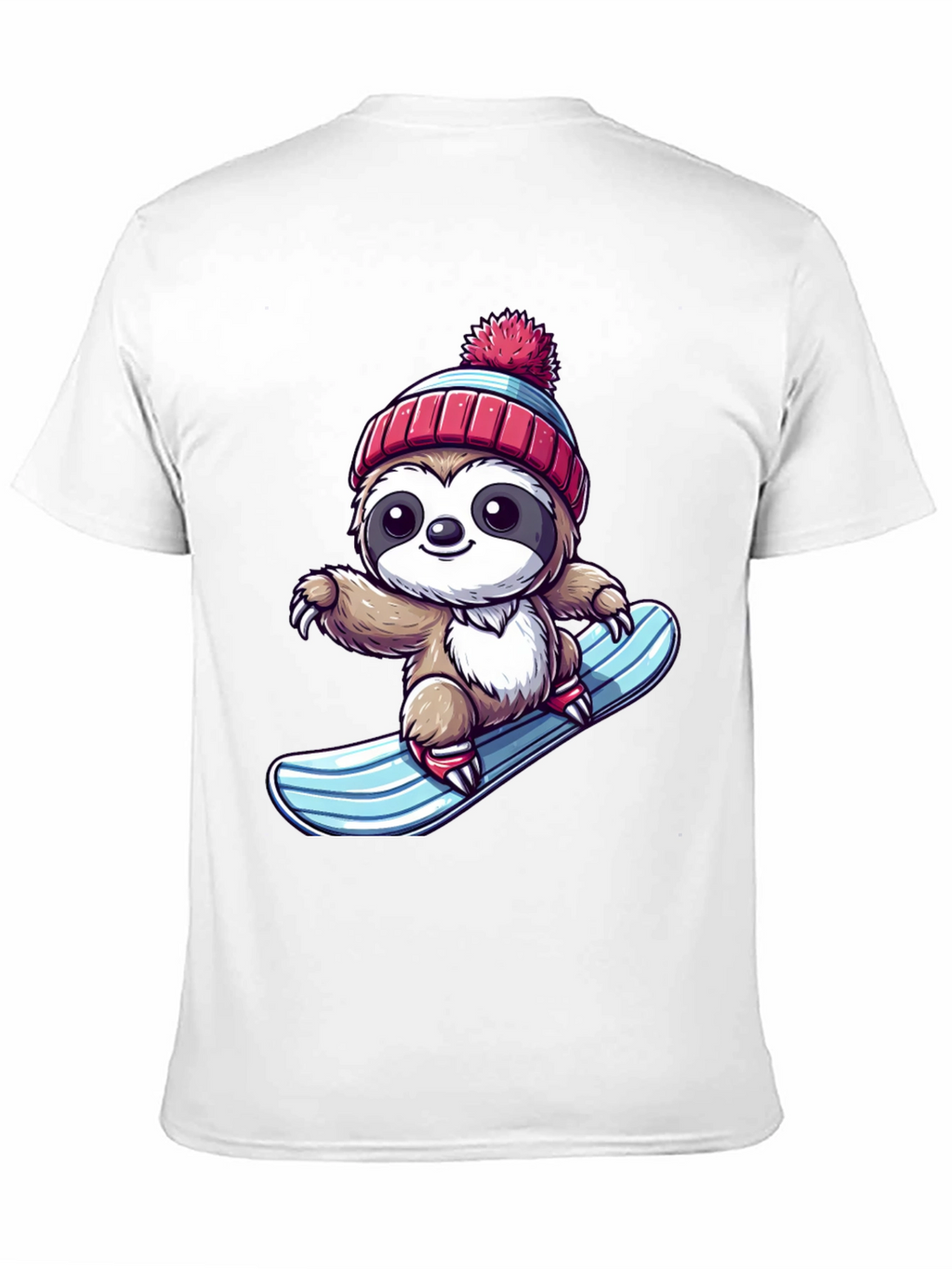 Sloth Snowboarder Graphic Tee - Cool & Fun!