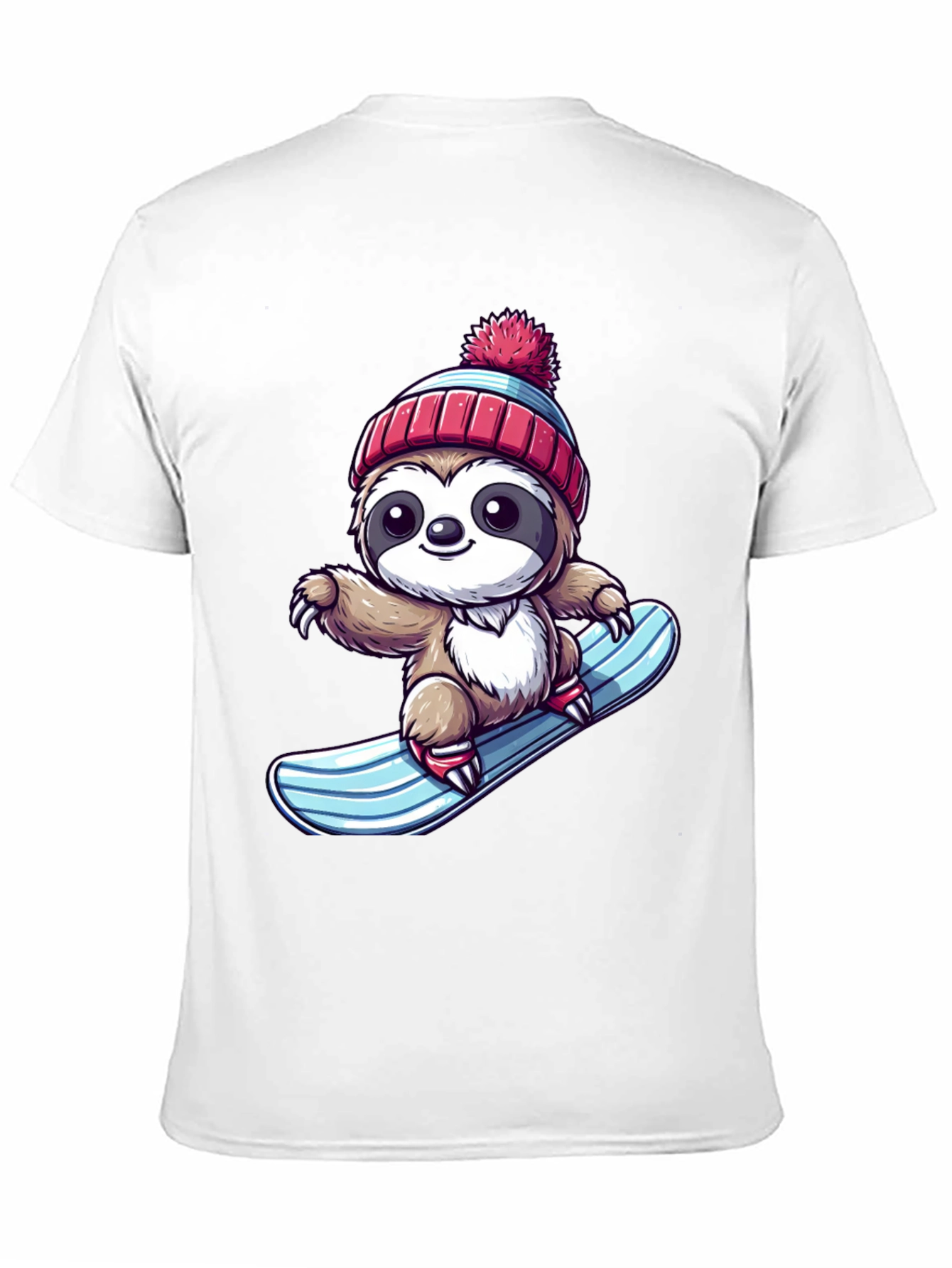 Sloth Snowboarder Graphic Tee - Cool & Fun!