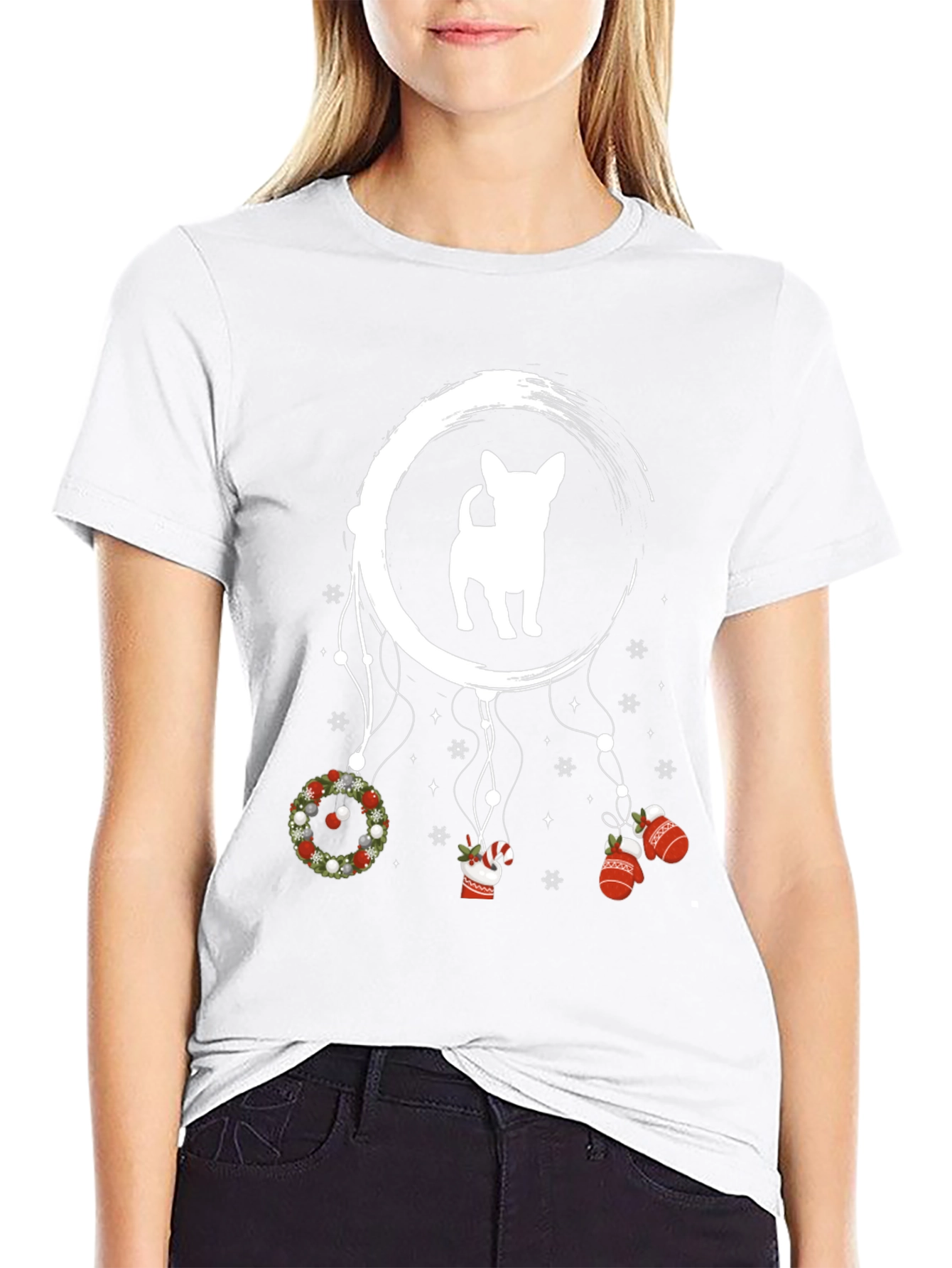 Christmas Dog T-Shirt Holiday Dreamcatcher Tee