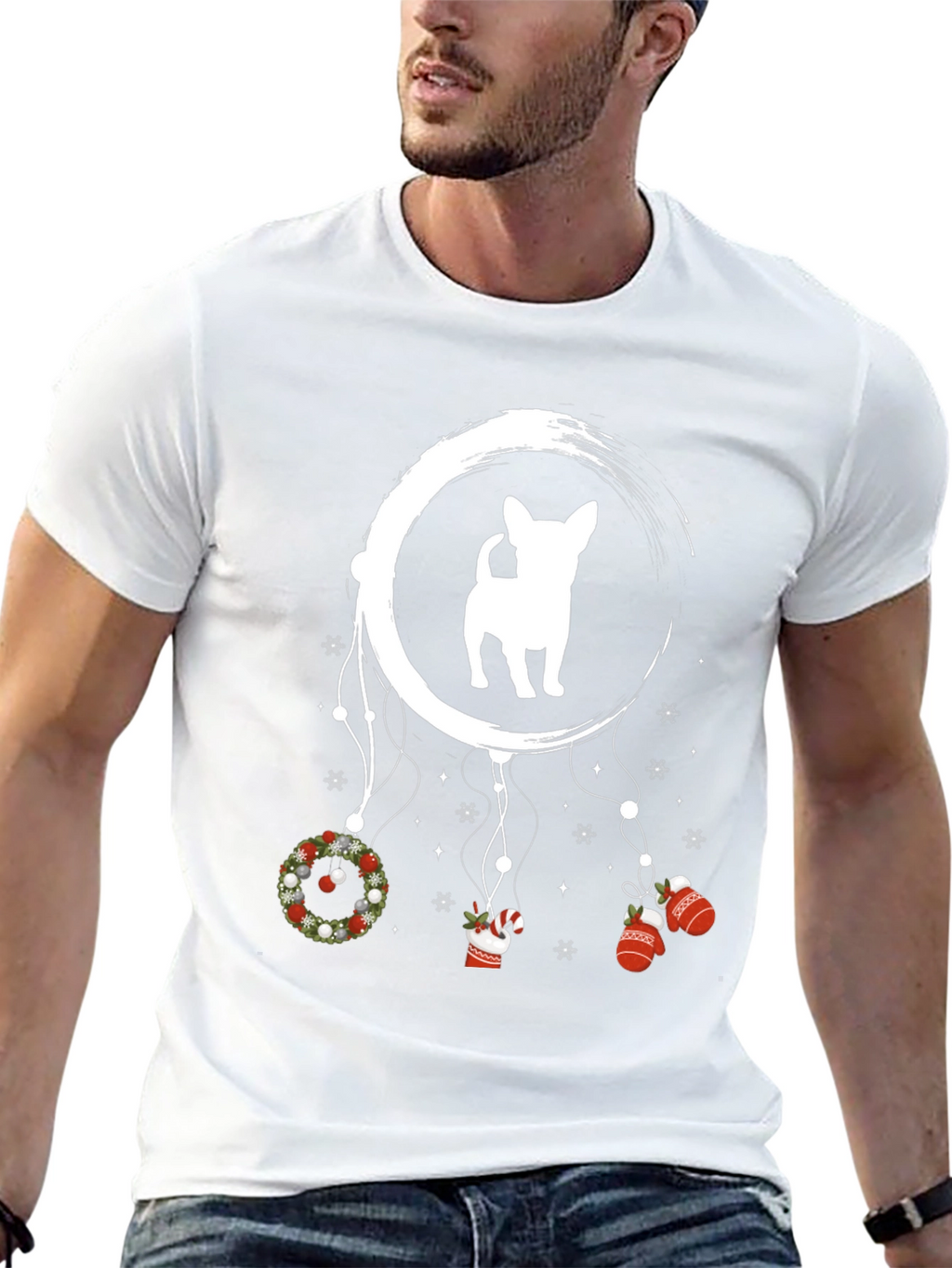 Christmas Dog T-Shirt Holiday Dreamcatcher Tee