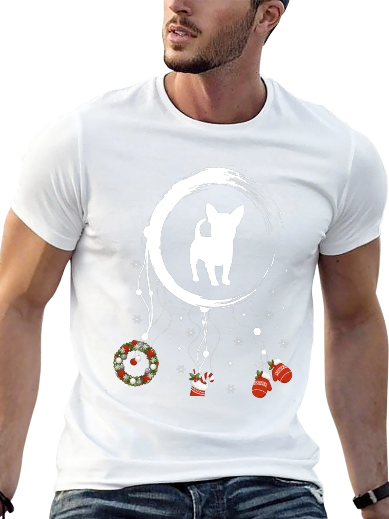Christmas Dog T-Shirt Holiday Dreamcatcher Tee