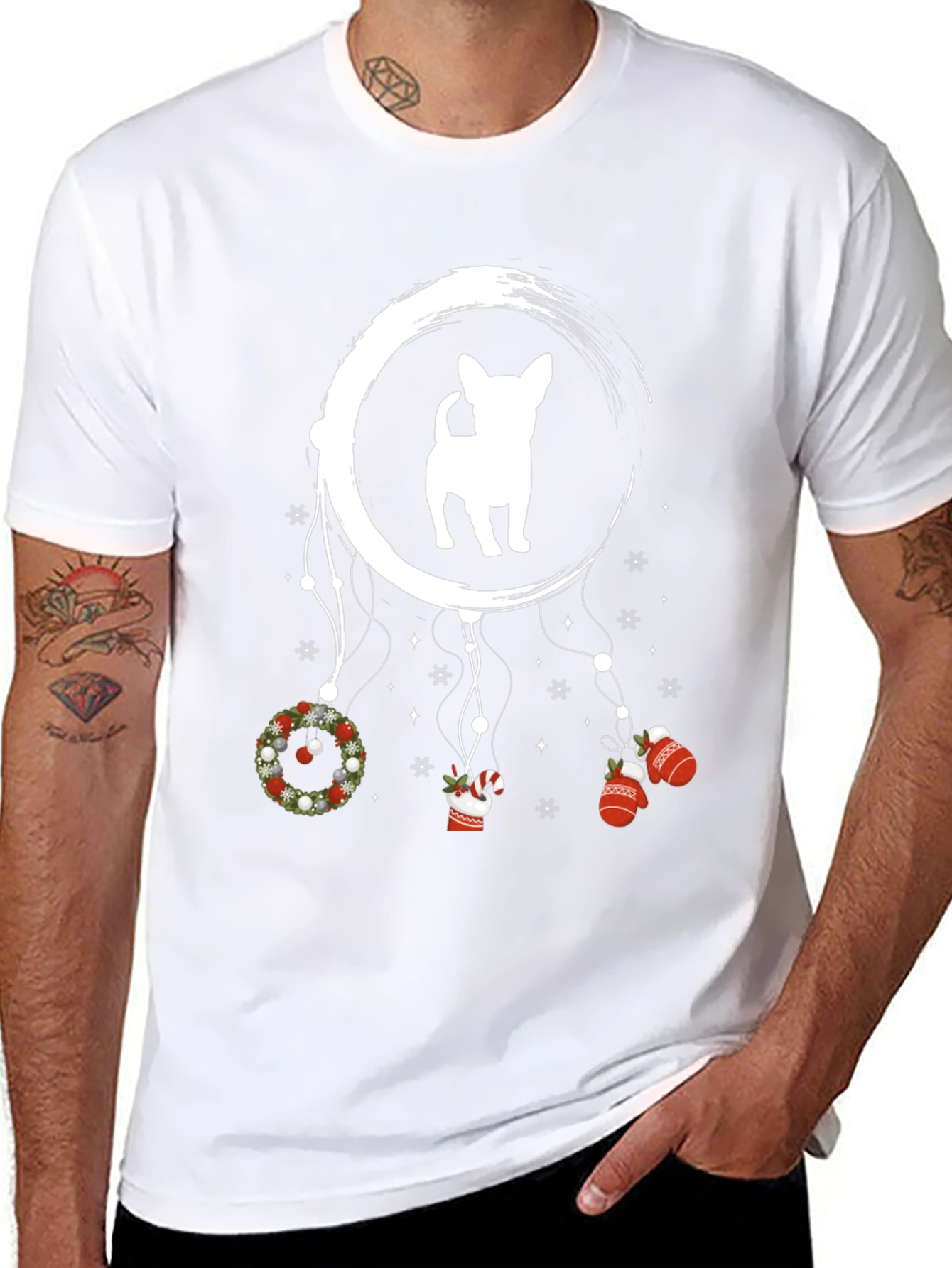 Christmas Dog T-Shirt Holiday Dreamcatcher Tee