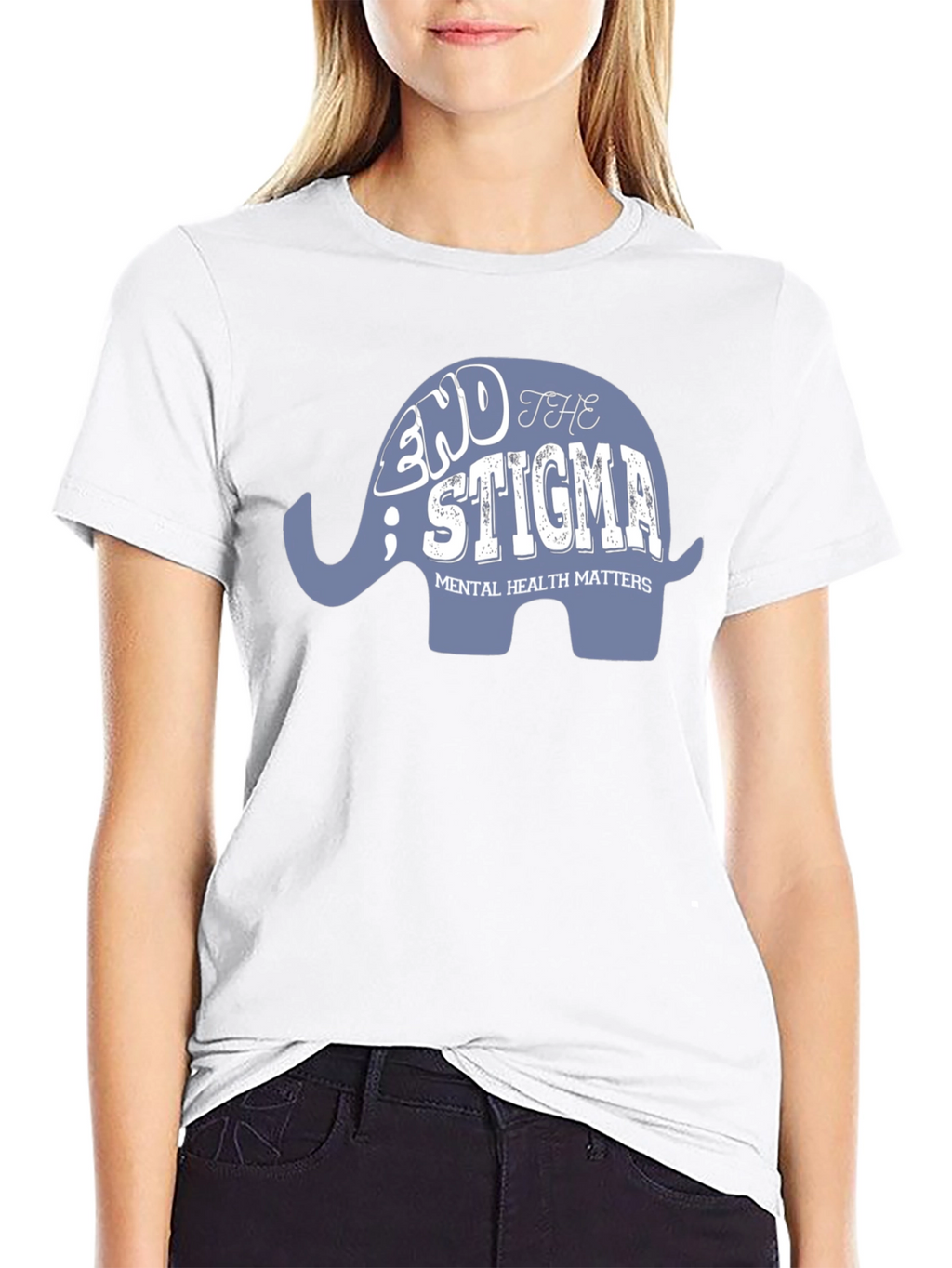 End the Stigma Mental Health Matters Graphic T-Shirt