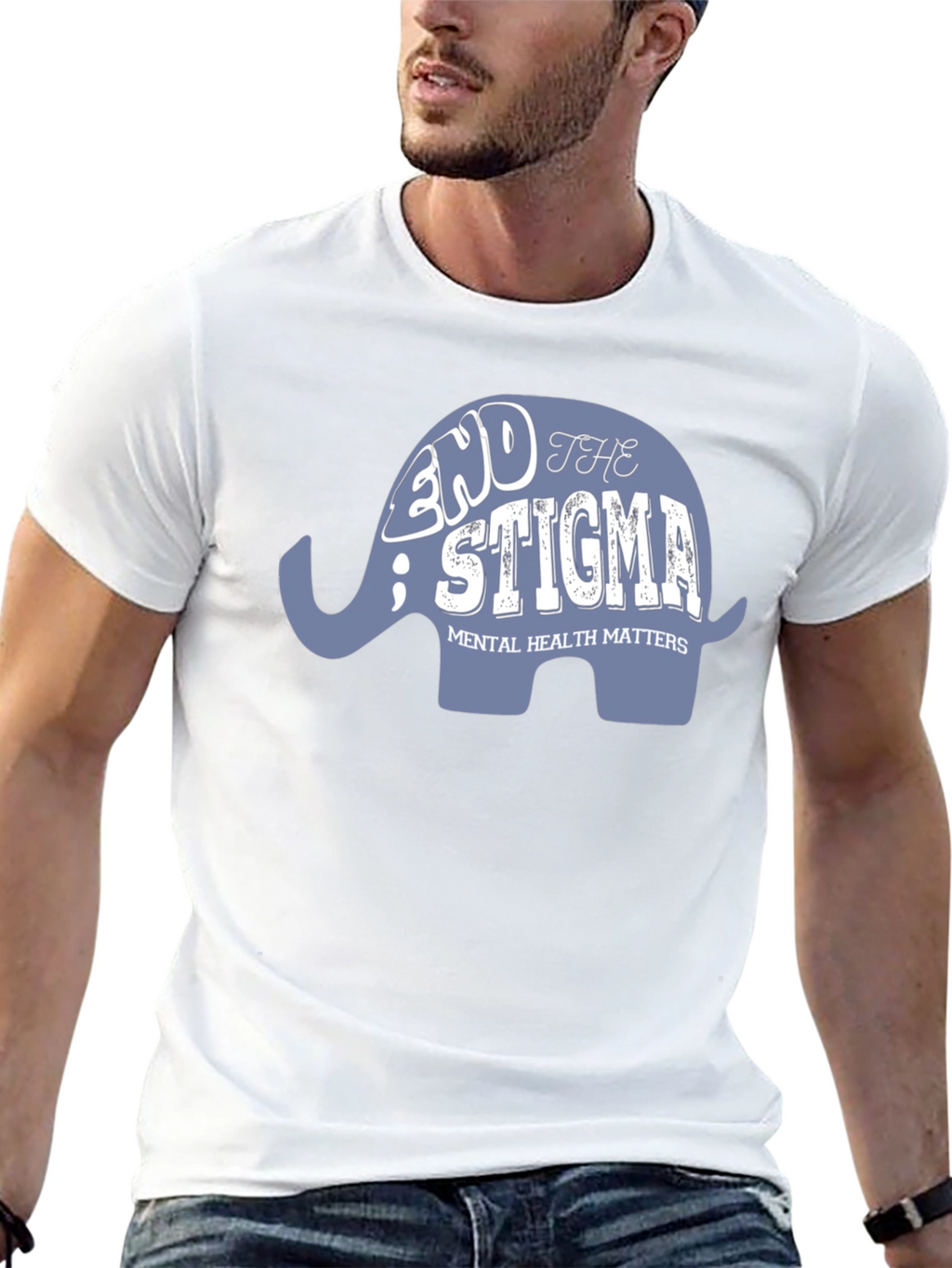 End the Stigma Mental Health Matters Graphic T-Shirt