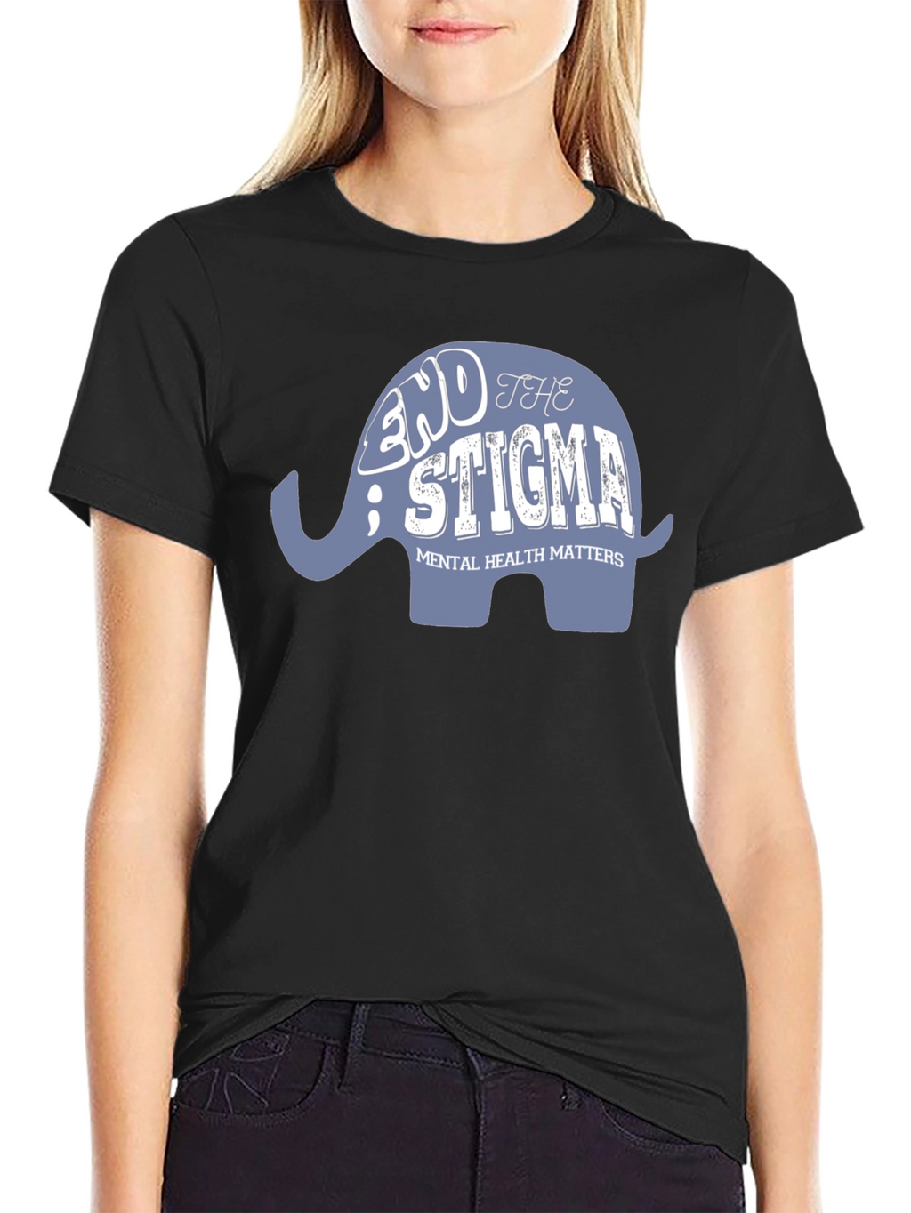 End the Stigma Mental Health Matters Graphic T-Shirt