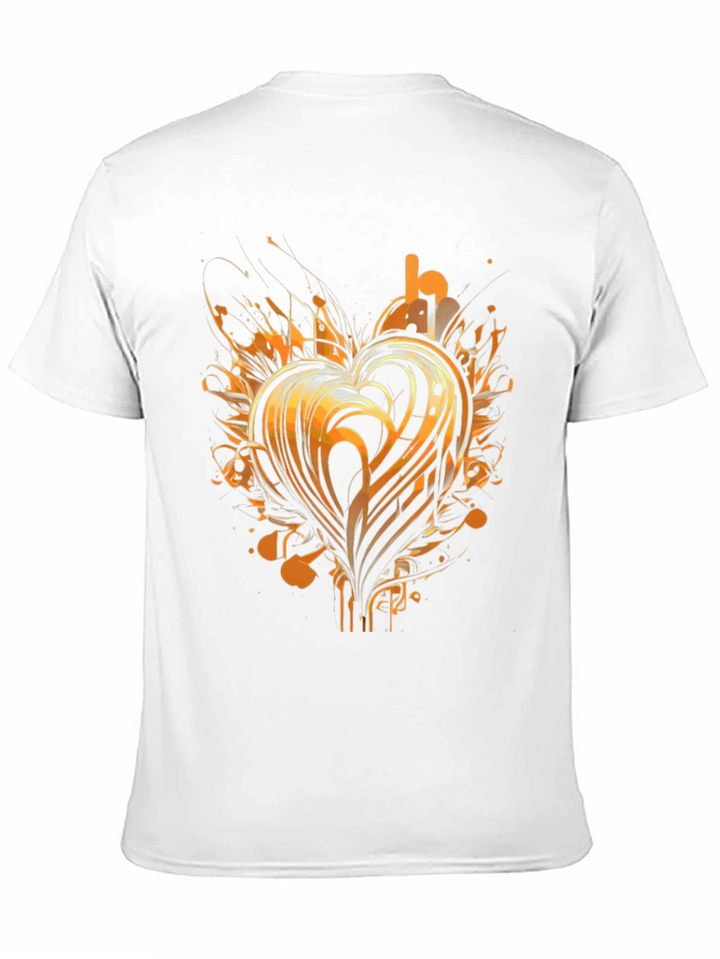 Abstract Heart Graphic Tee - Black